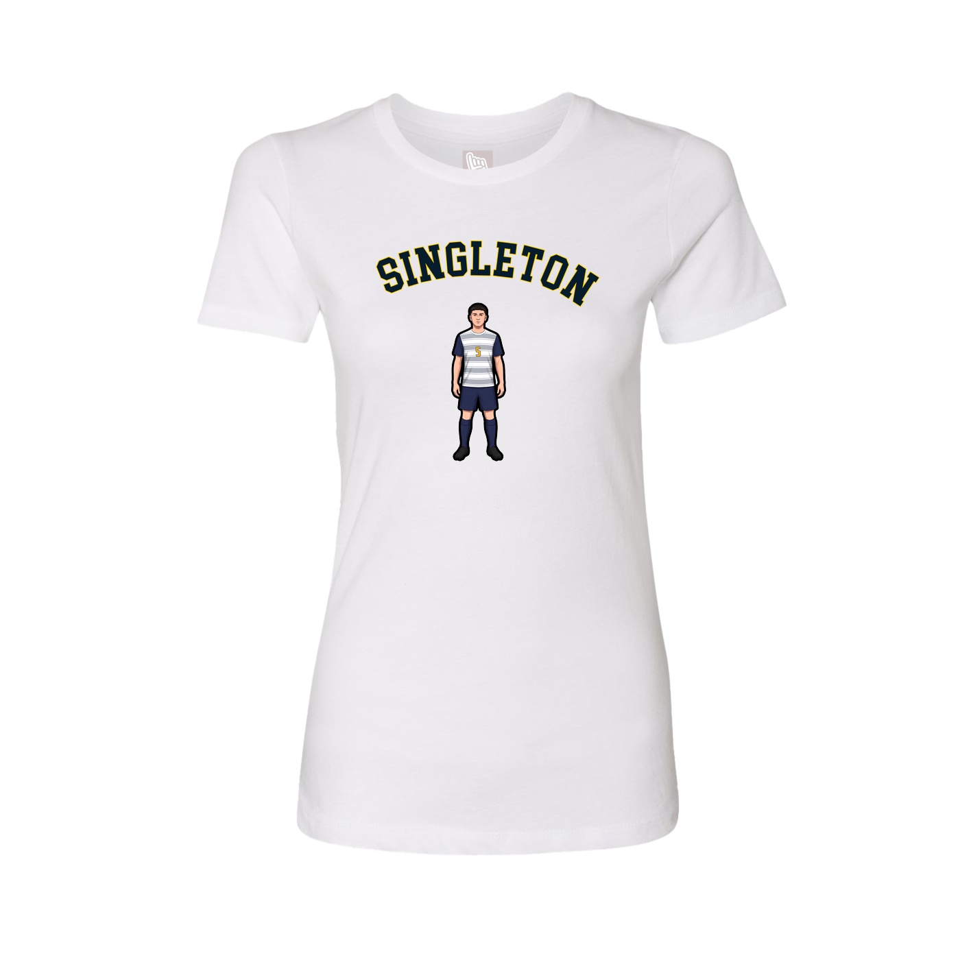 Fitted Women's Tee — Shirsey Arch in White