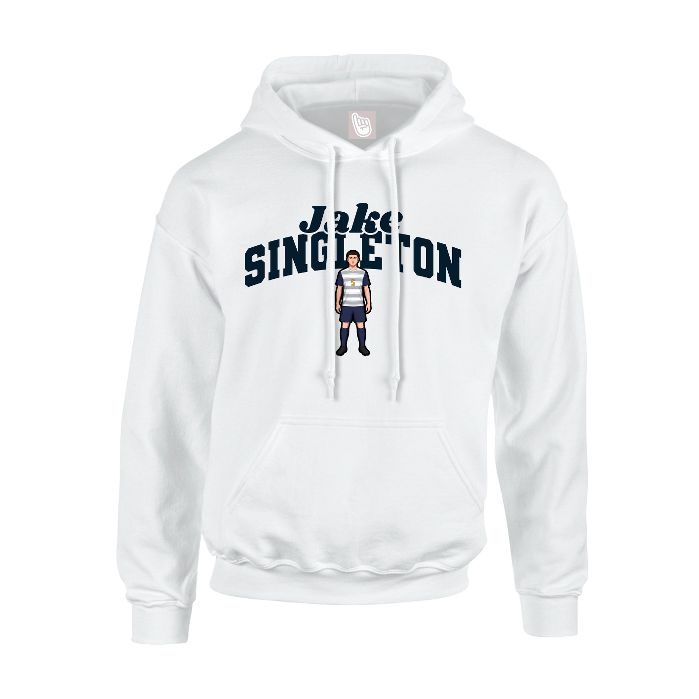 Youth Hoodie — Signature Arch in White