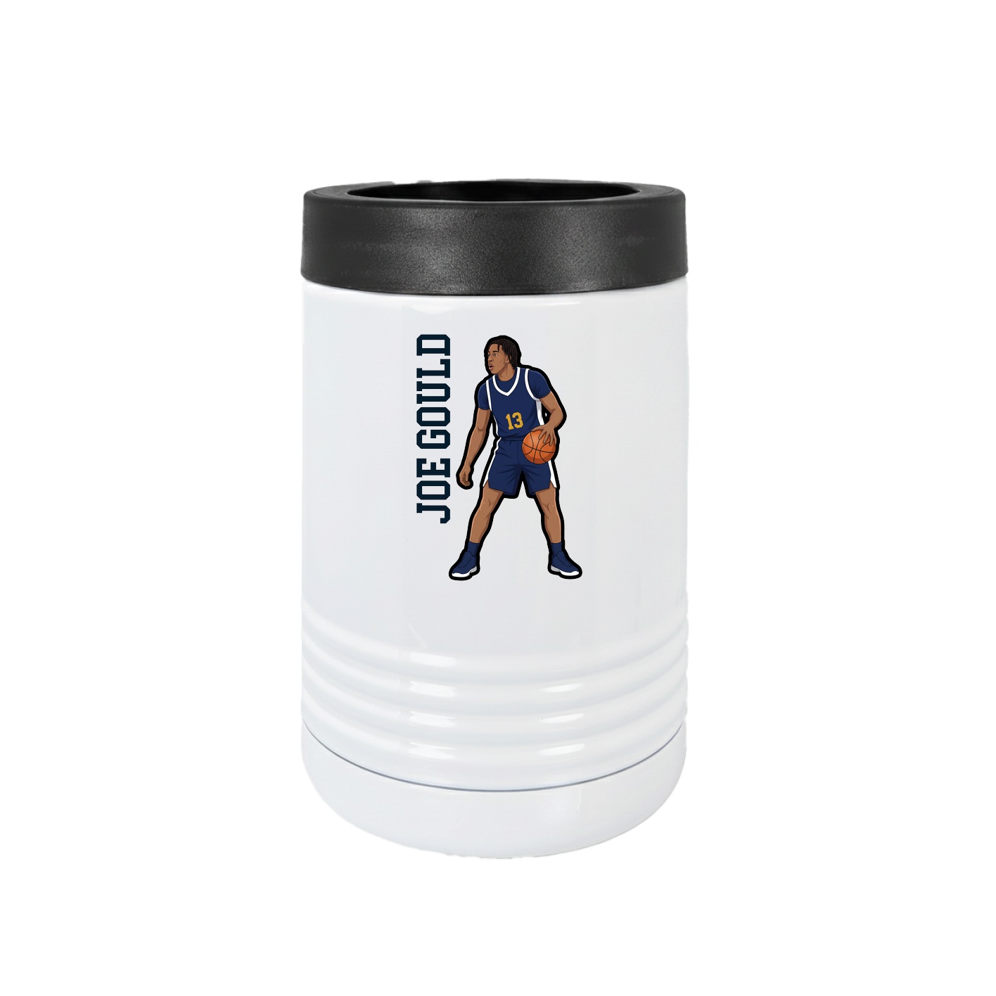 Beverage Holder — Name Vertical in White