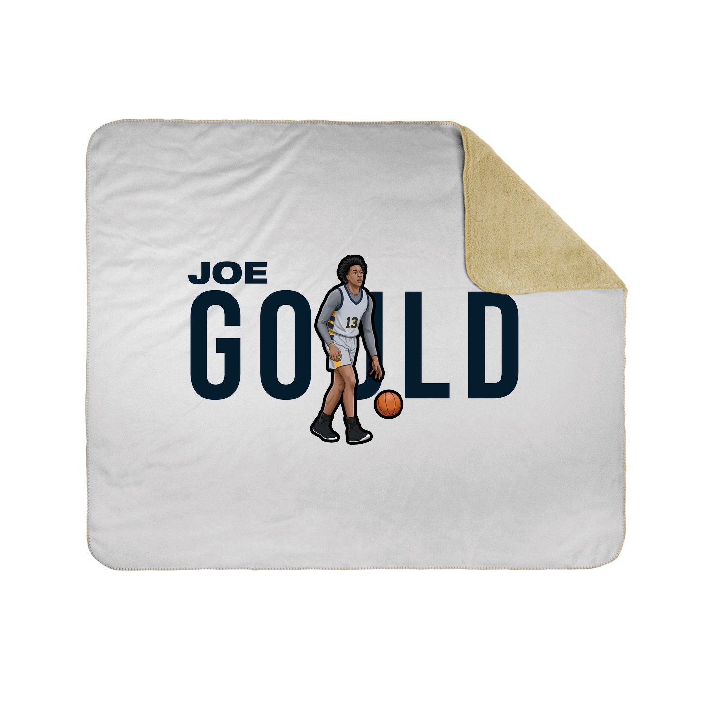 Throw Blanket — Player Name in White