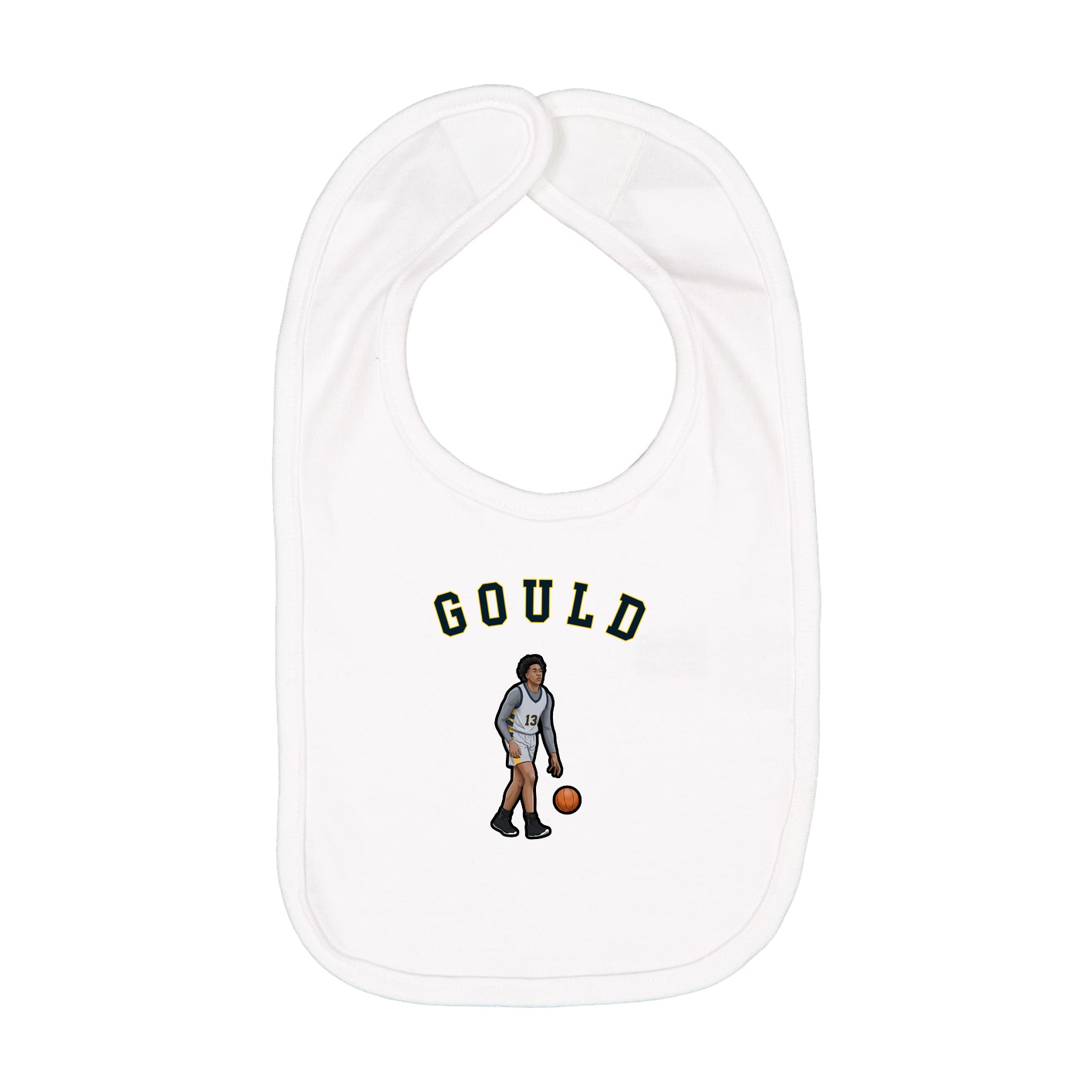 Infant Bib — Shirsey Arch in White