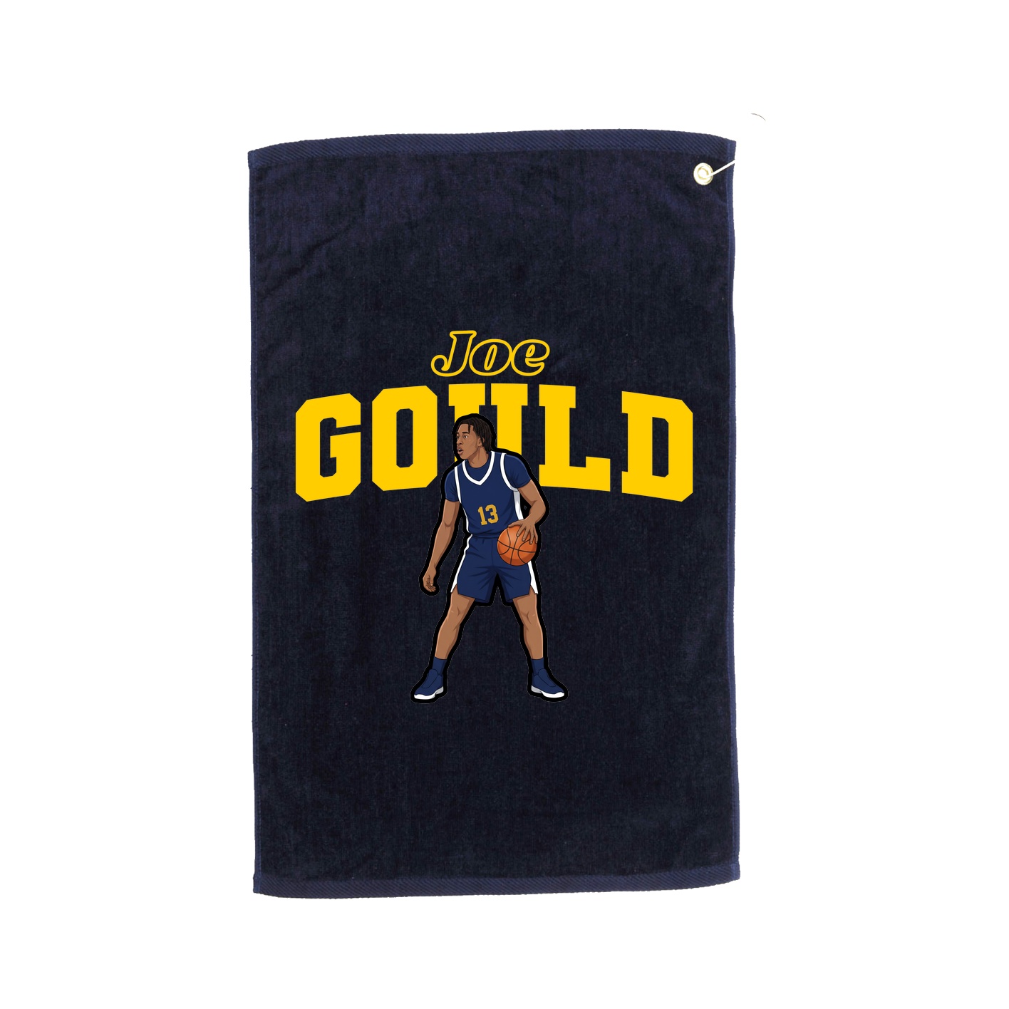 Golf Towel — Name Arch in Navy
