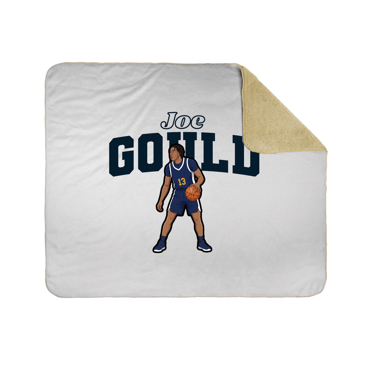 Throw Blanket — Name Arch in White
