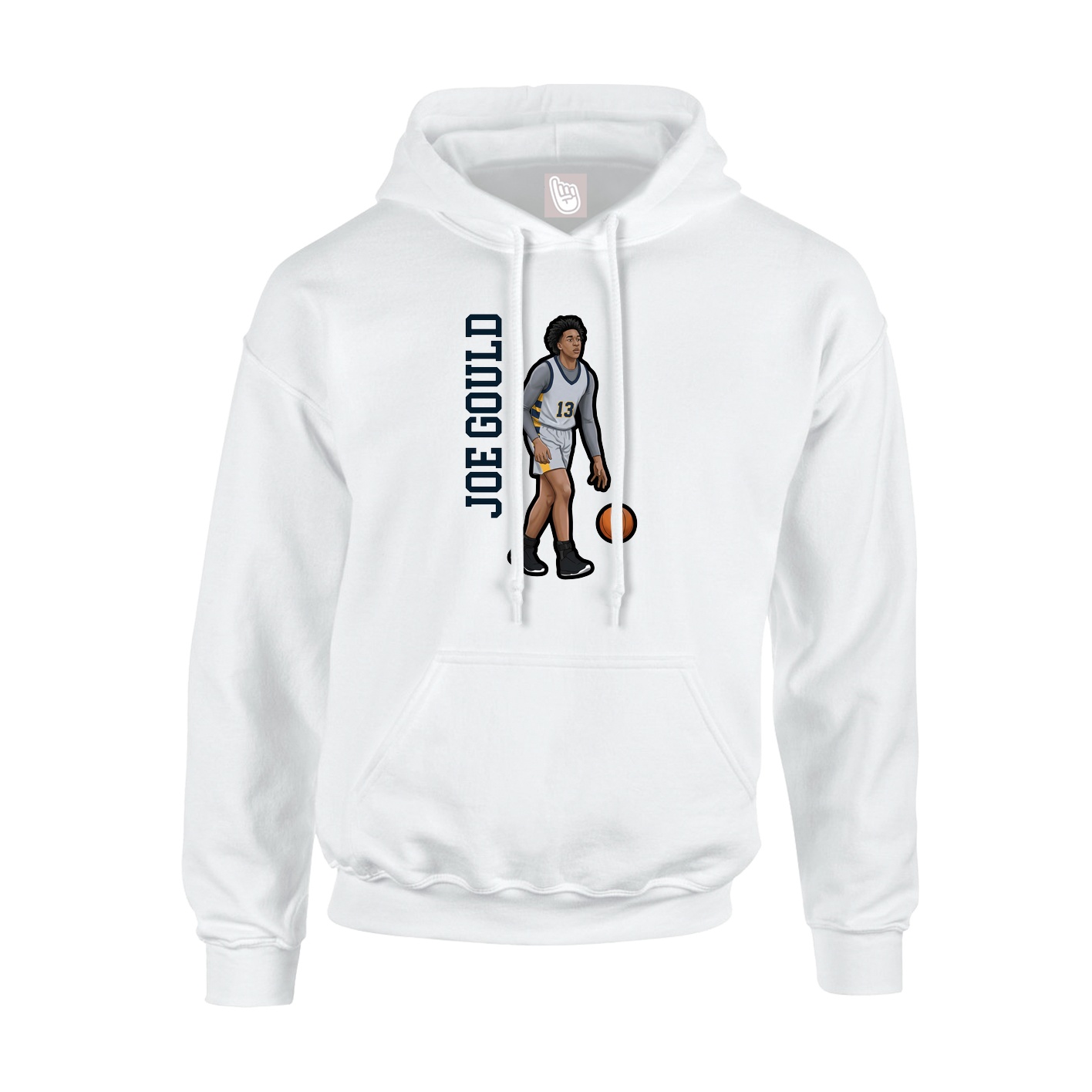 Hoodie — Name Vertical in White
