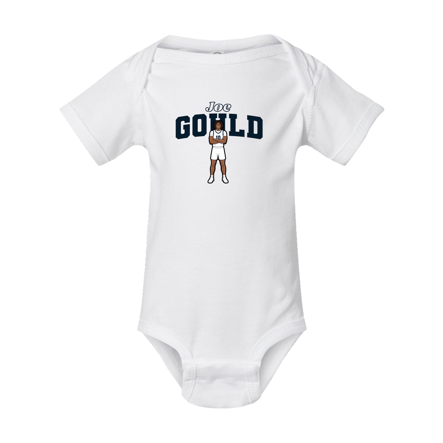 Baby Onesie — Name Arch in White