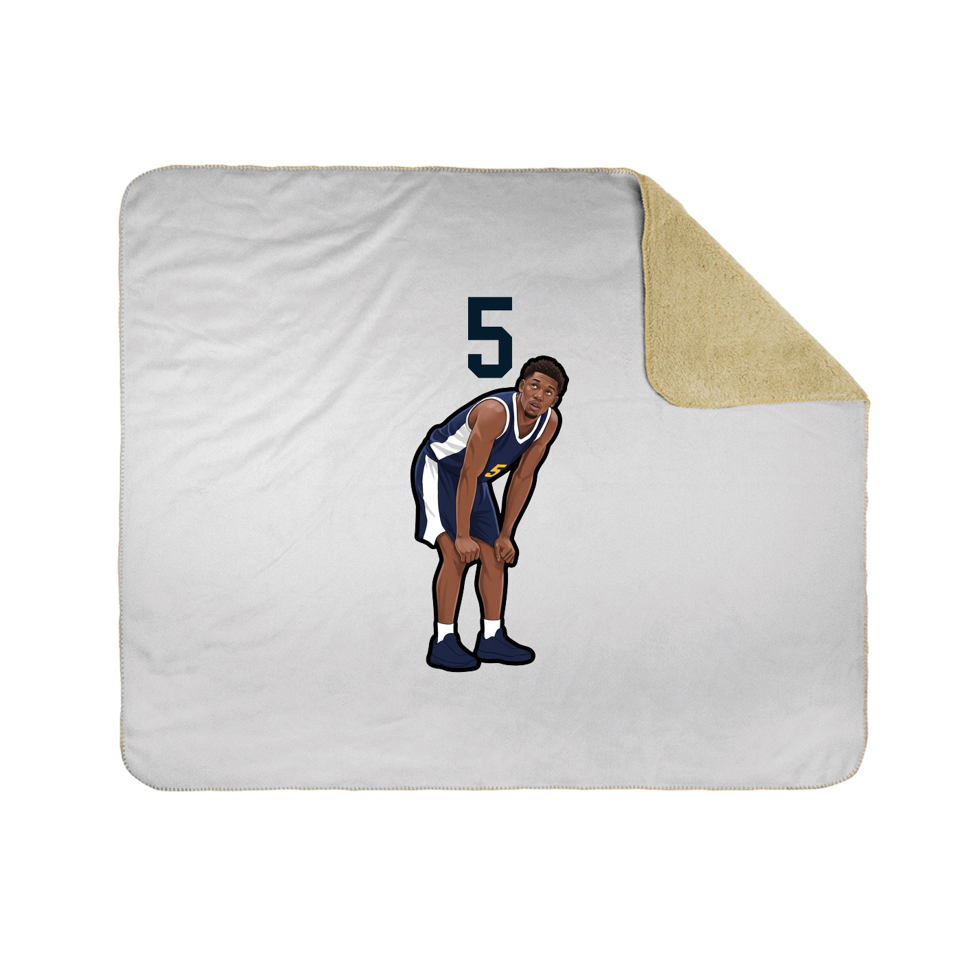 Throw Blanket — Number Top in White