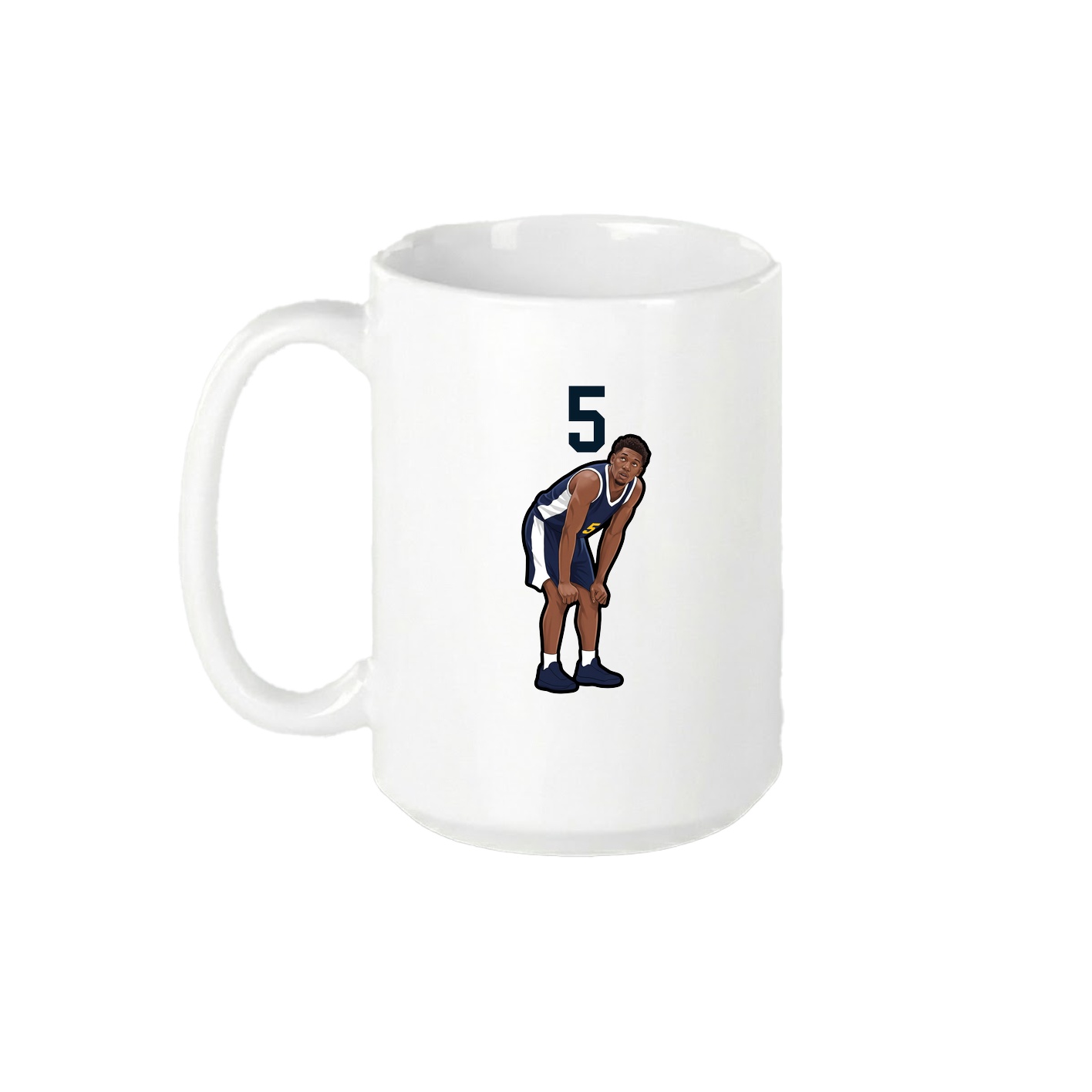 15oz Coffee Mug — Number Top in White