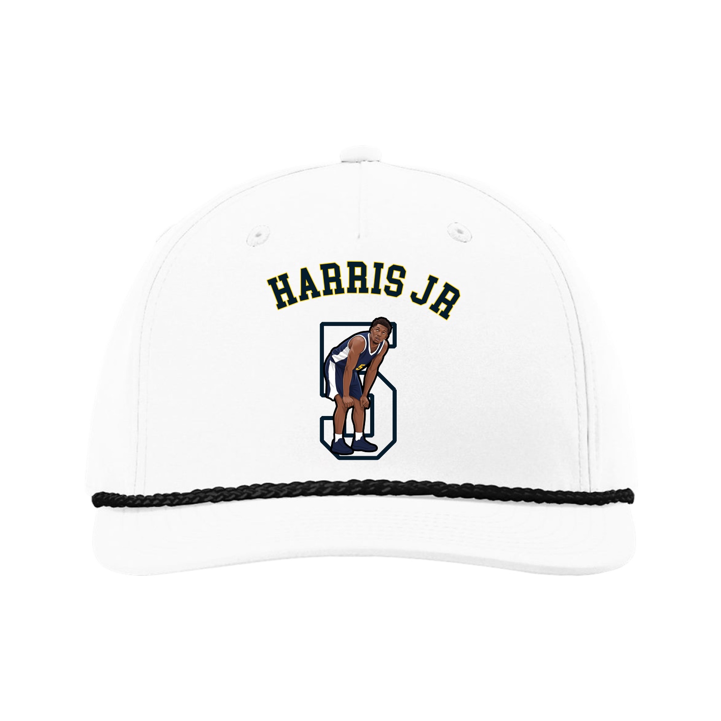 Five-Panel Classic Rope Cap — Shirsey Arch in White