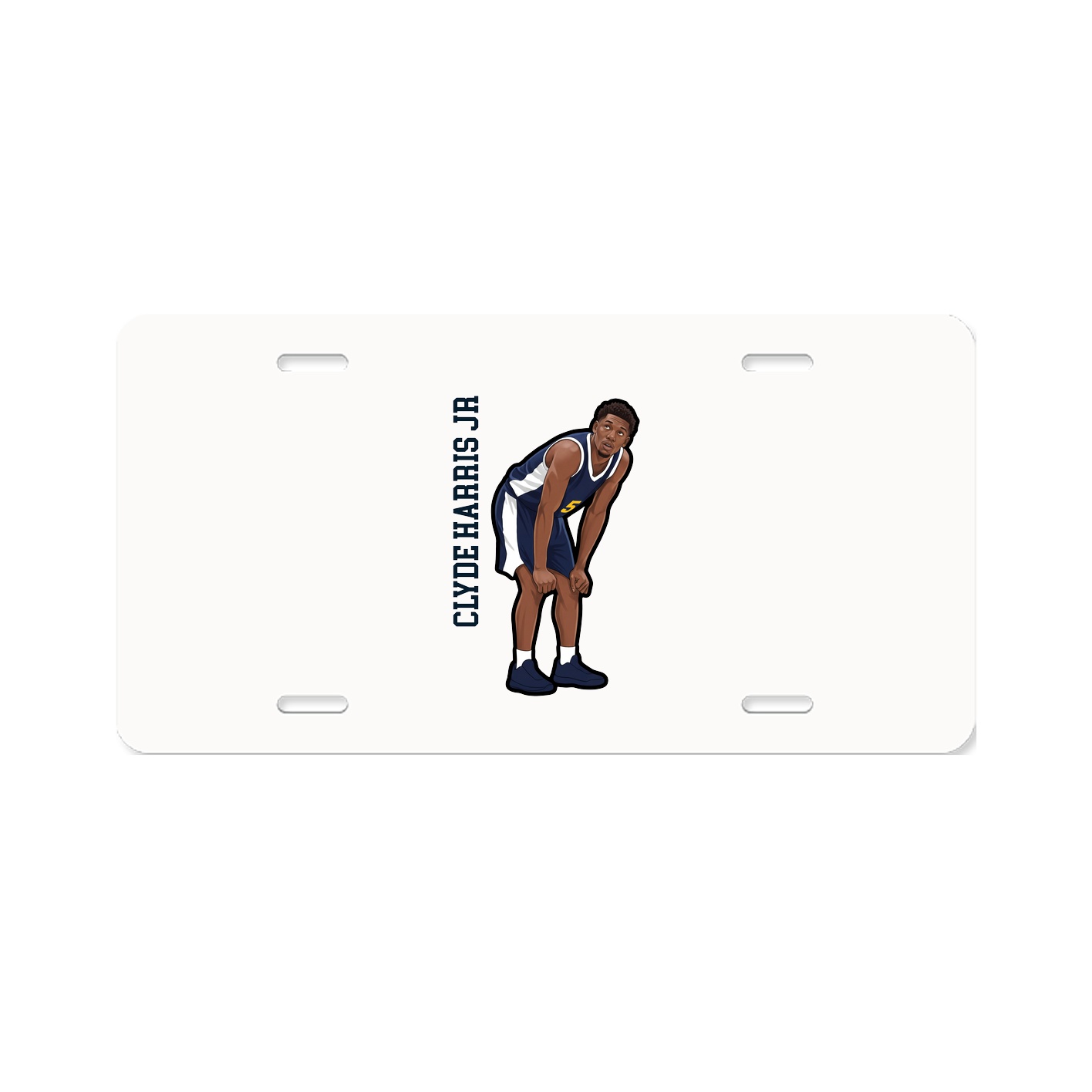 License Plate — Name Vertical in Classic