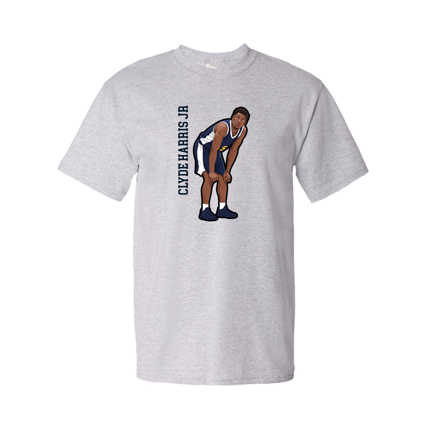 Tee — Name Vertical in Grey