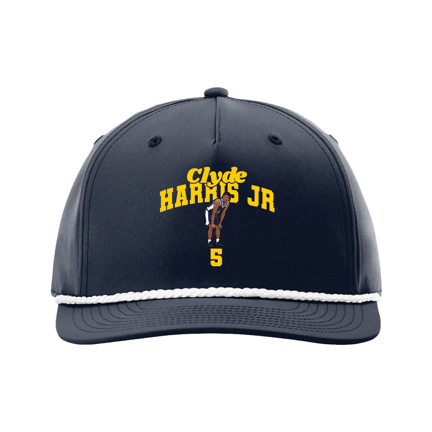 Five-Panel Classic Rope Cap — Signature Arch in Navy
