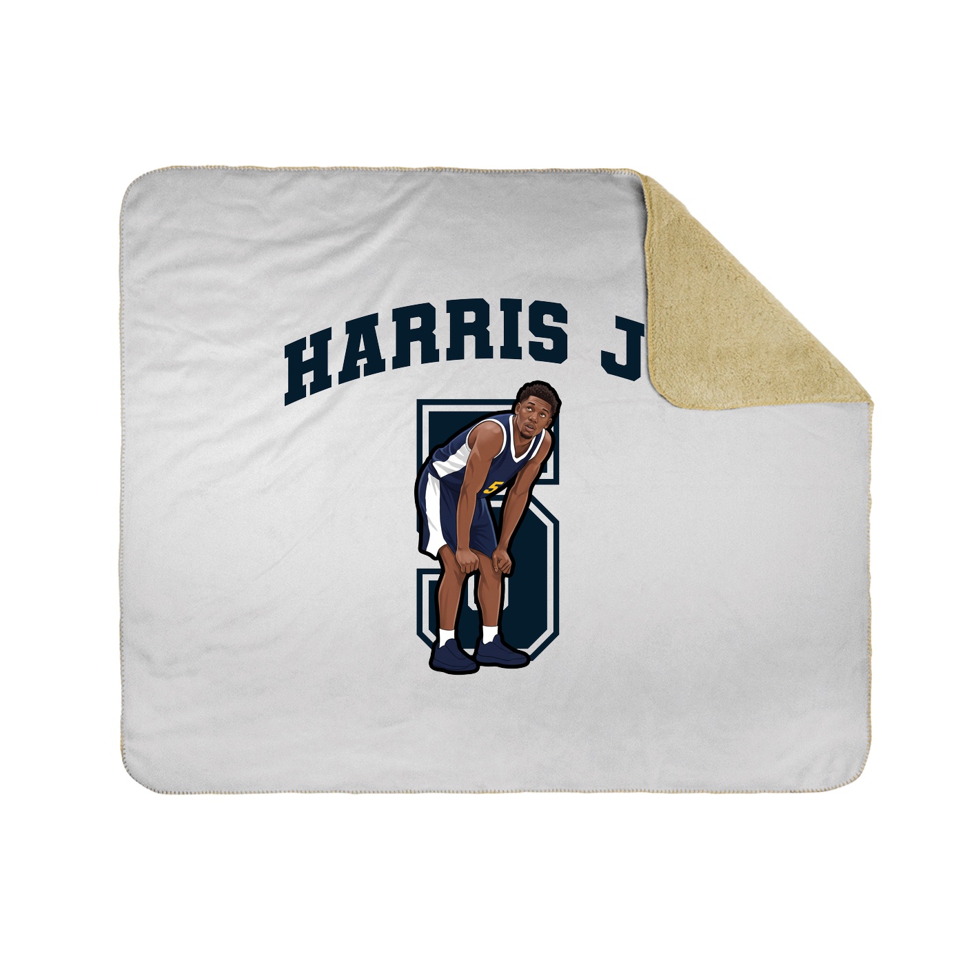 Throw Blanket — Number in White