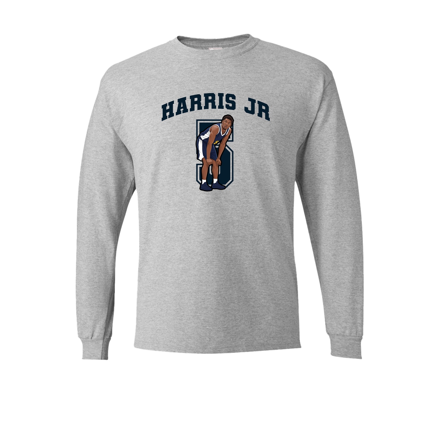 Long Sleeve Tee — Number in Grey