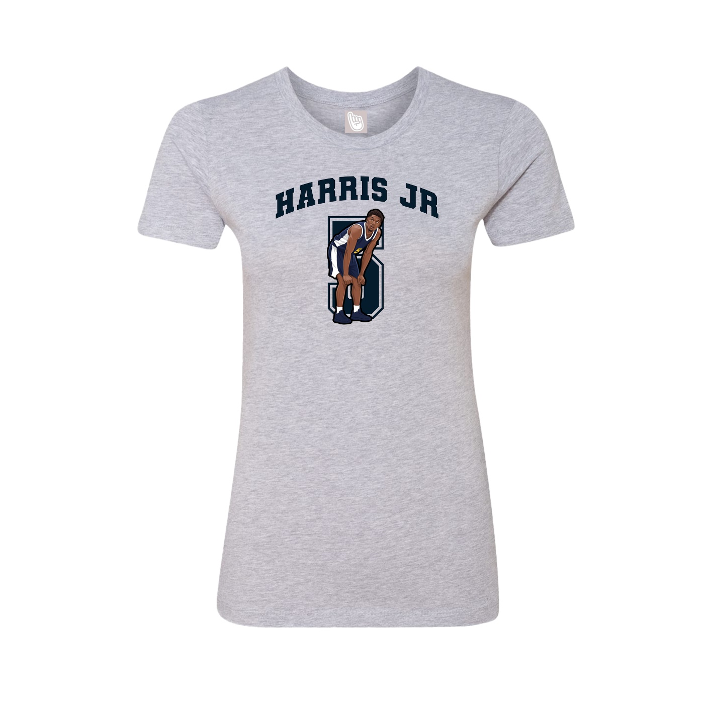 Fitted Women's Tee — Number in Grey