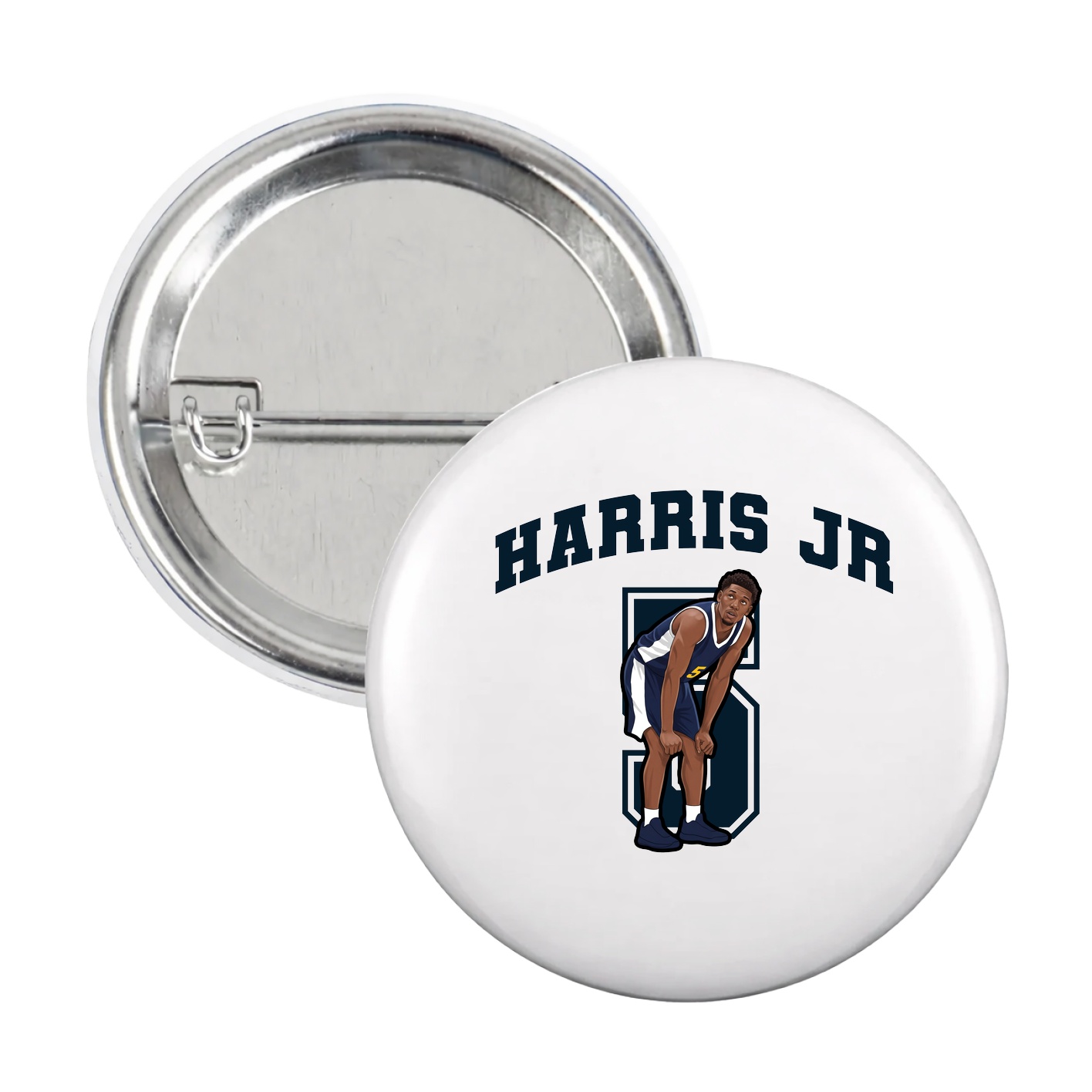 Game Day Button — Number in White