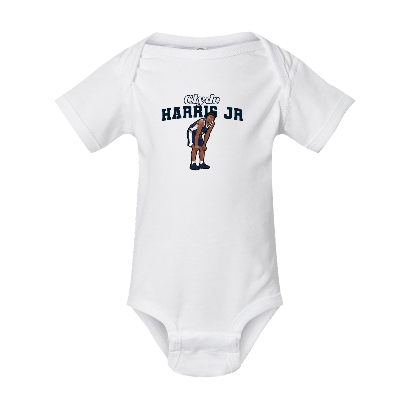 Baby Onesie — Name Arch in White