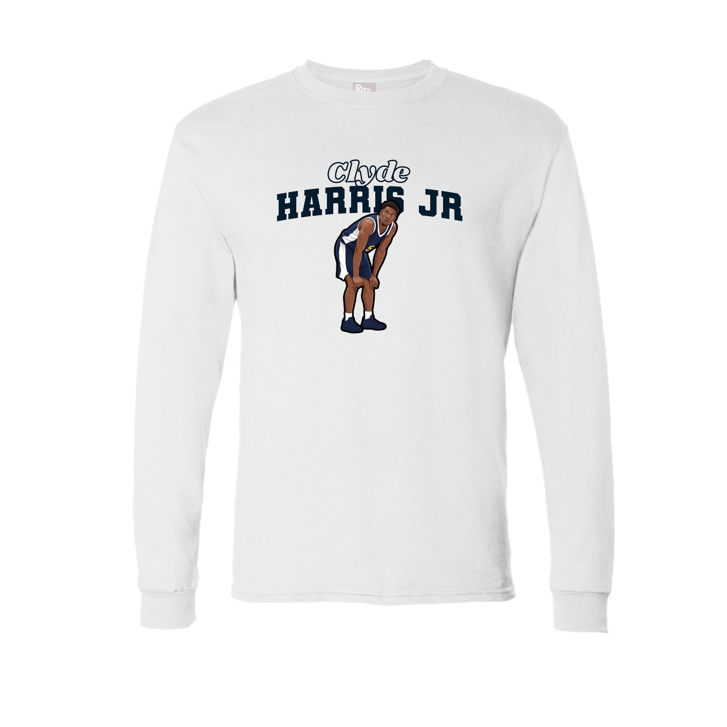 Long Sleeve Tee — Name Arch in White