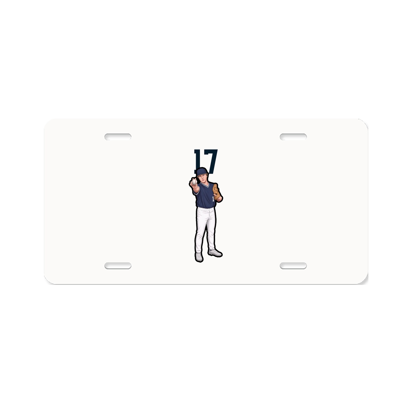 License Plate — Number Top in Classic