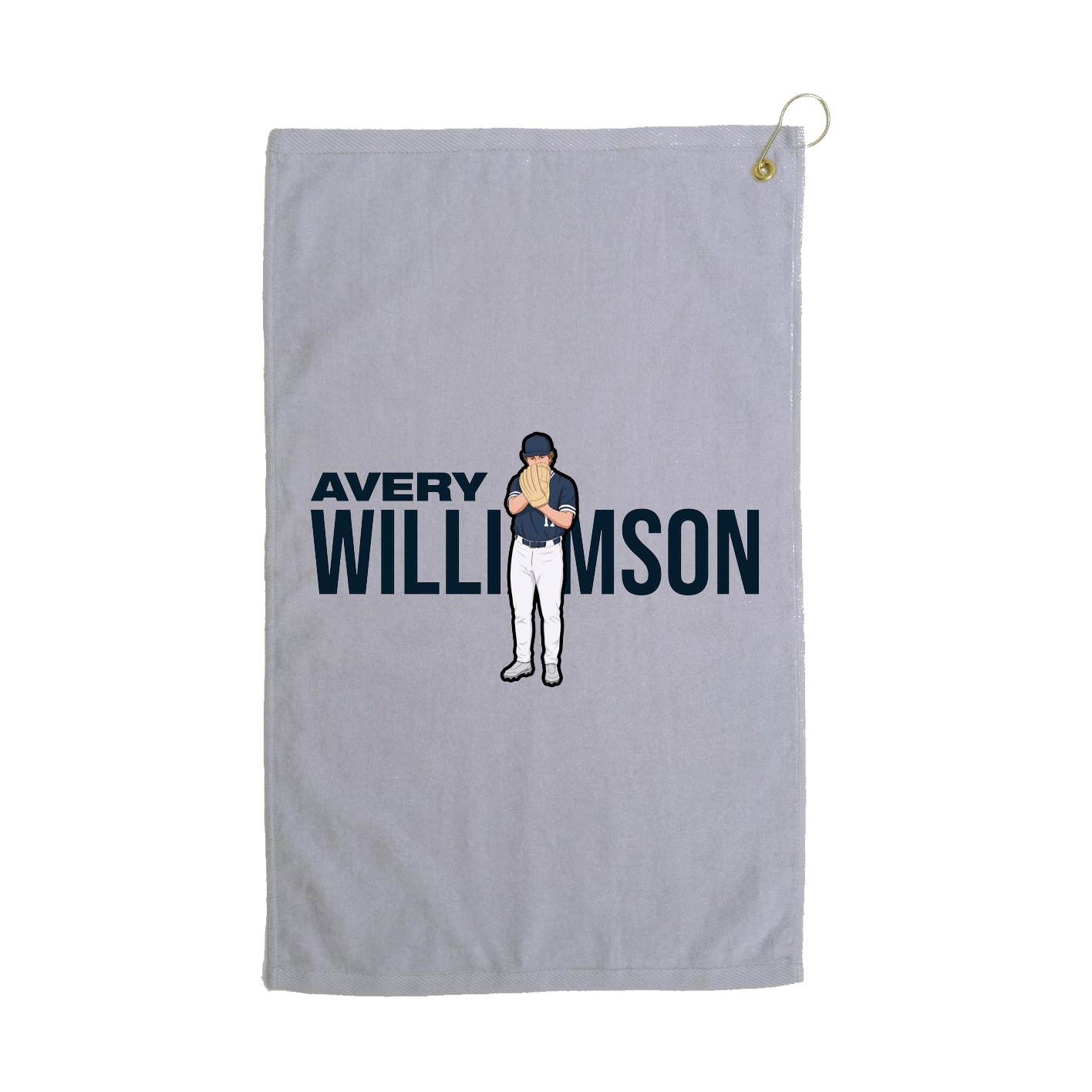 Golf Towel — Player Name in Grey