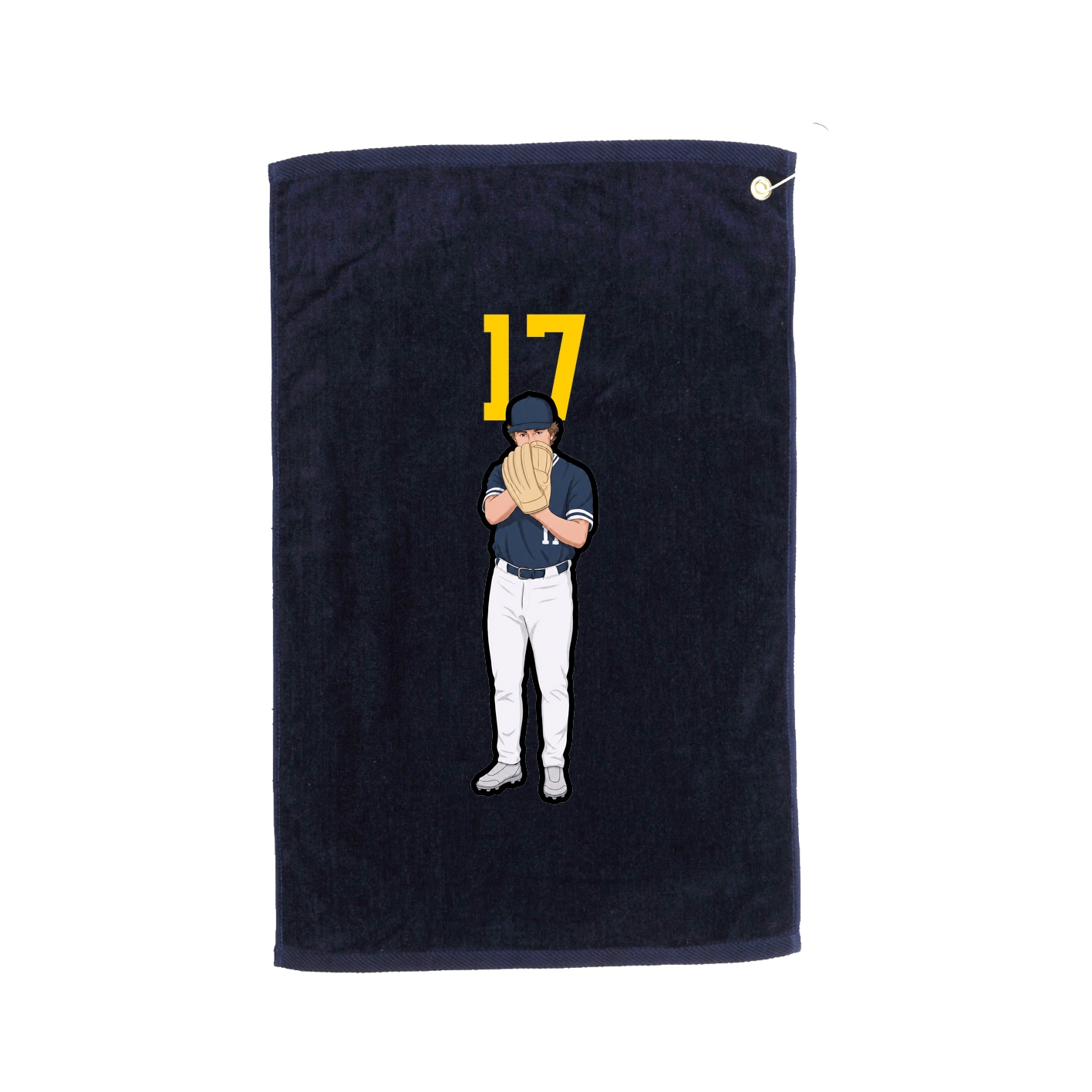 Golf Towel — Number Top in Navy
