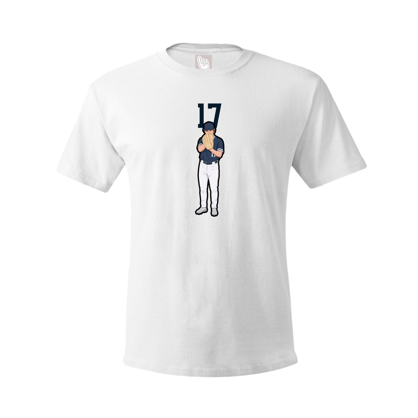 Youth Tee — Number Top in White