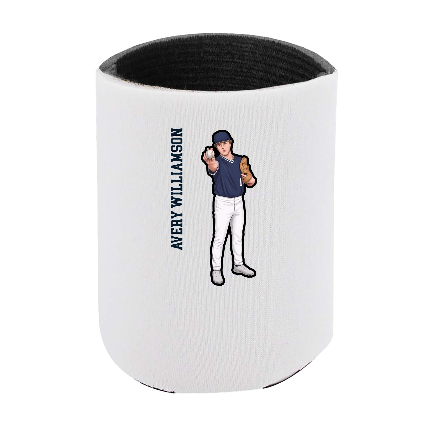 Can Holder — Name Vertical in White