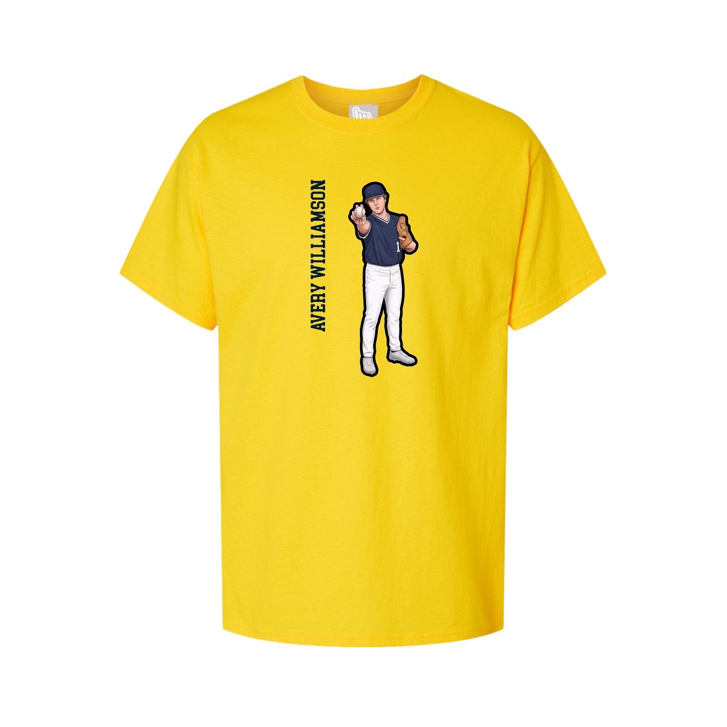 Tee — Name Vertical in Gold