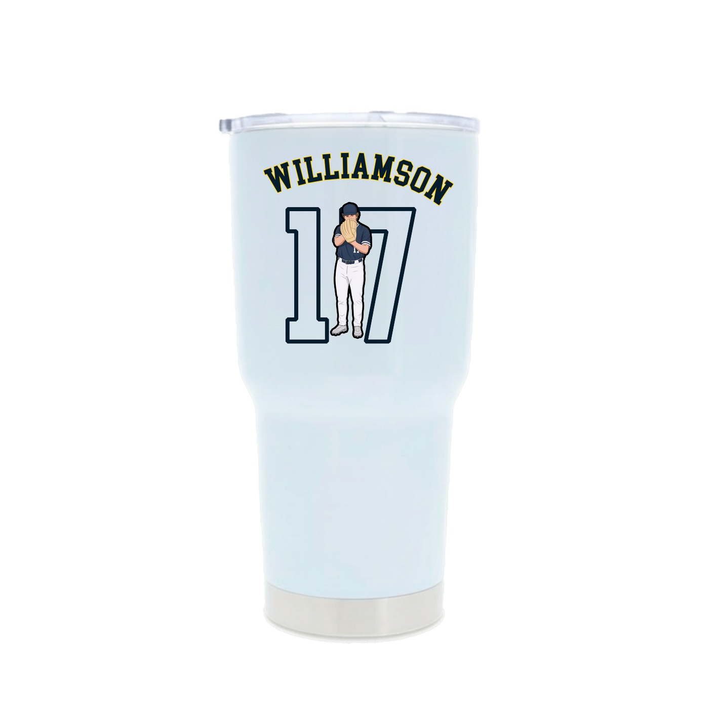 30oz Stainless Steel Tumbler — Shirsey Arch in White