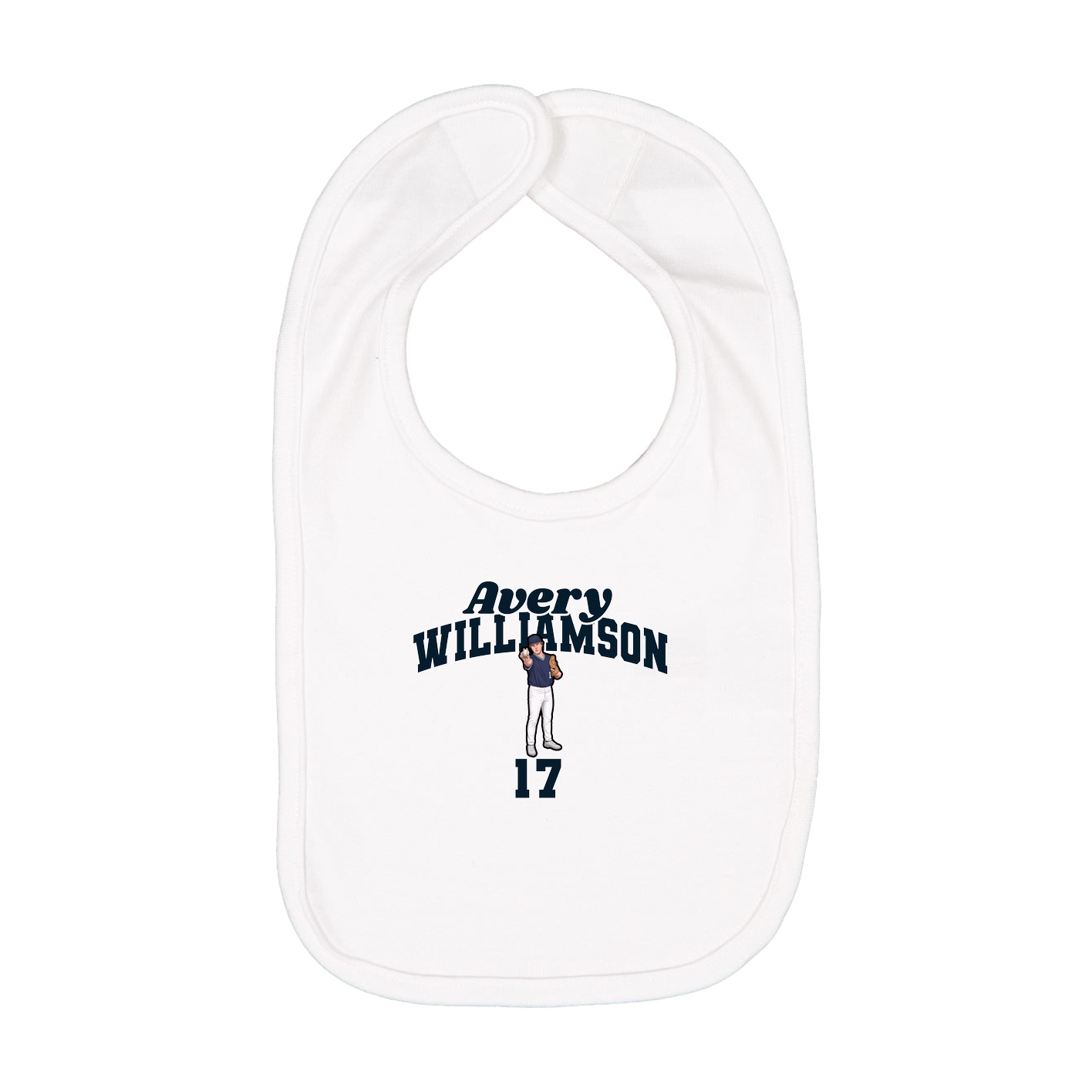 Infant Bib — Signature Arch in White