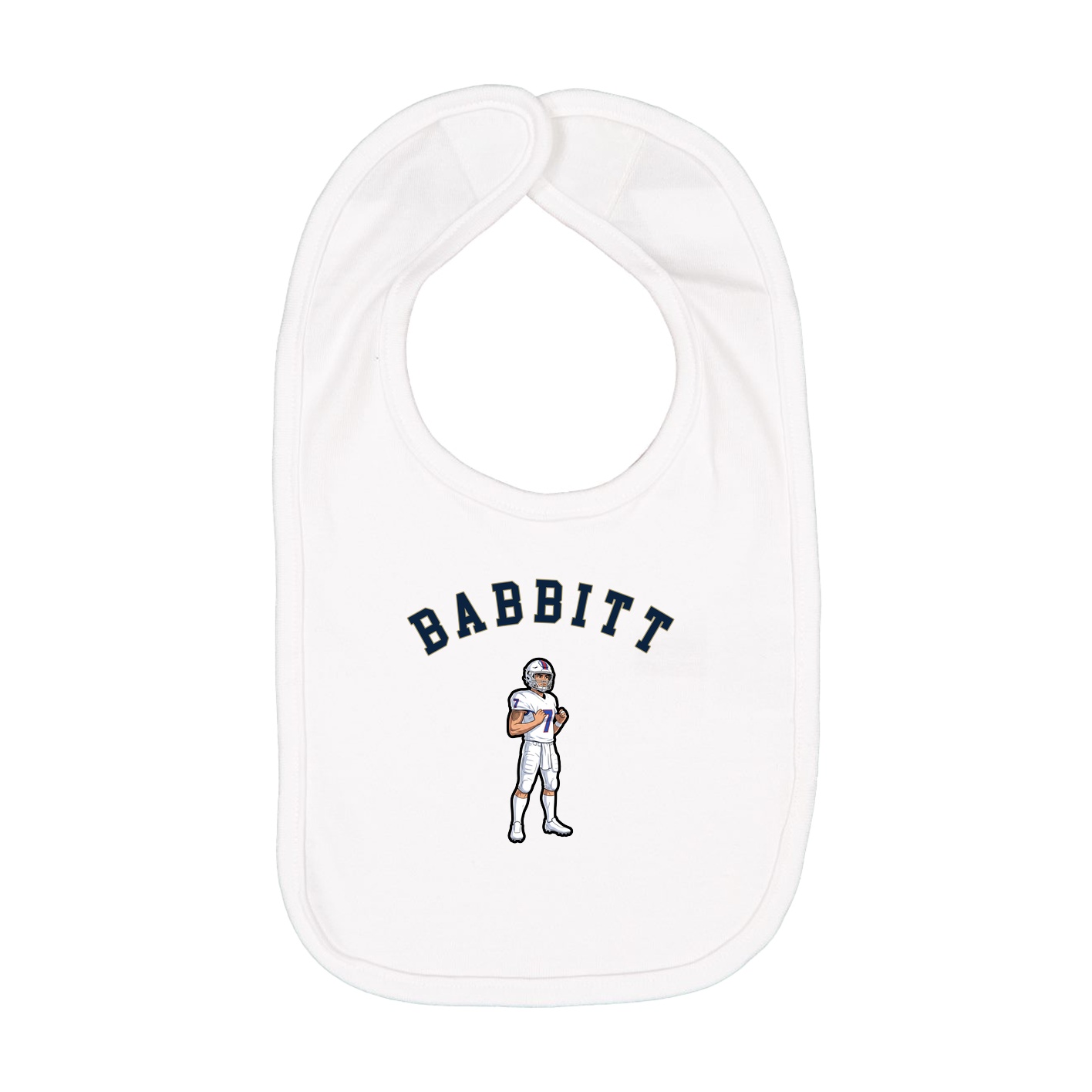 Infant Bib — Shirsey Arch in White