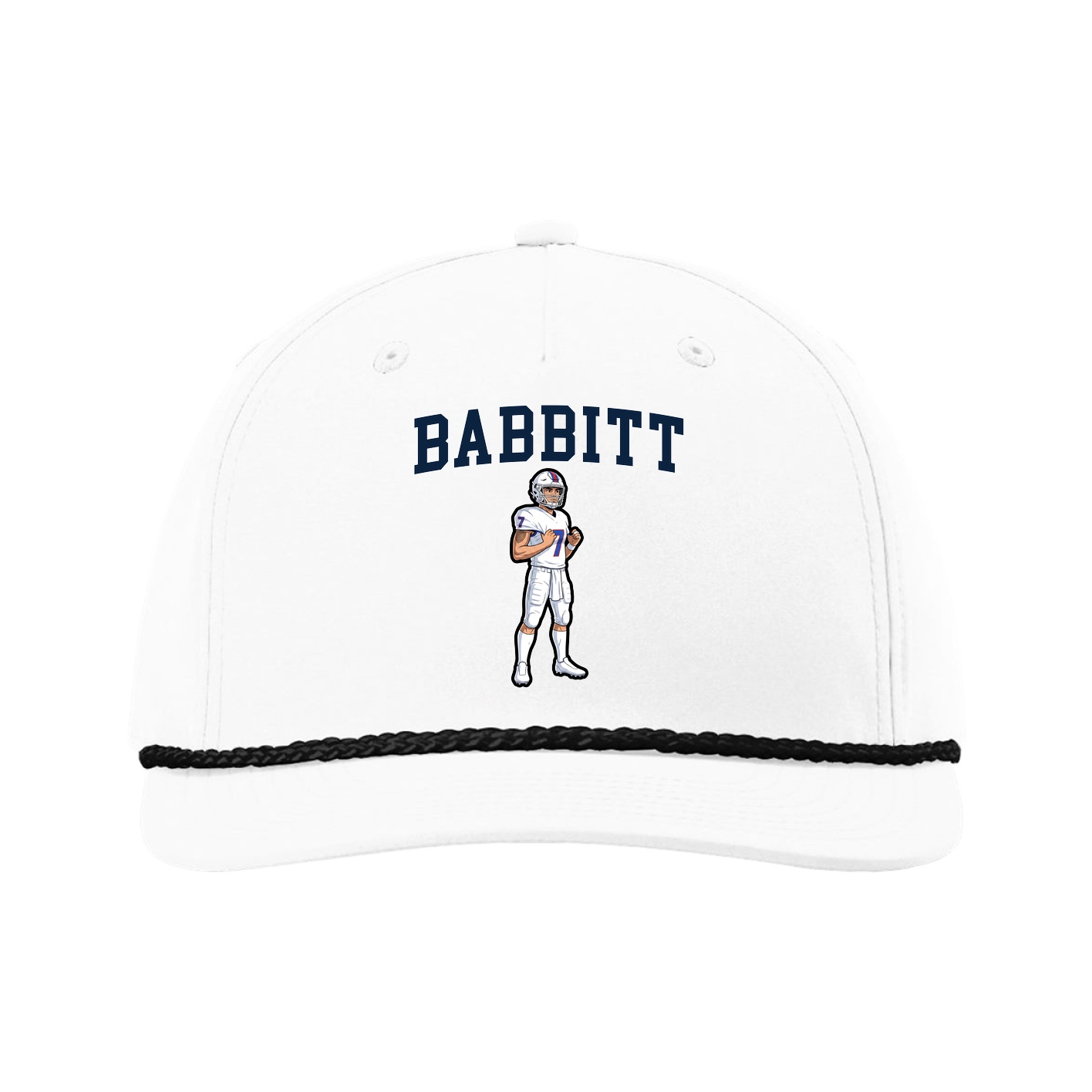 Five-Panel Classic Rope Cap — Shirsey in White