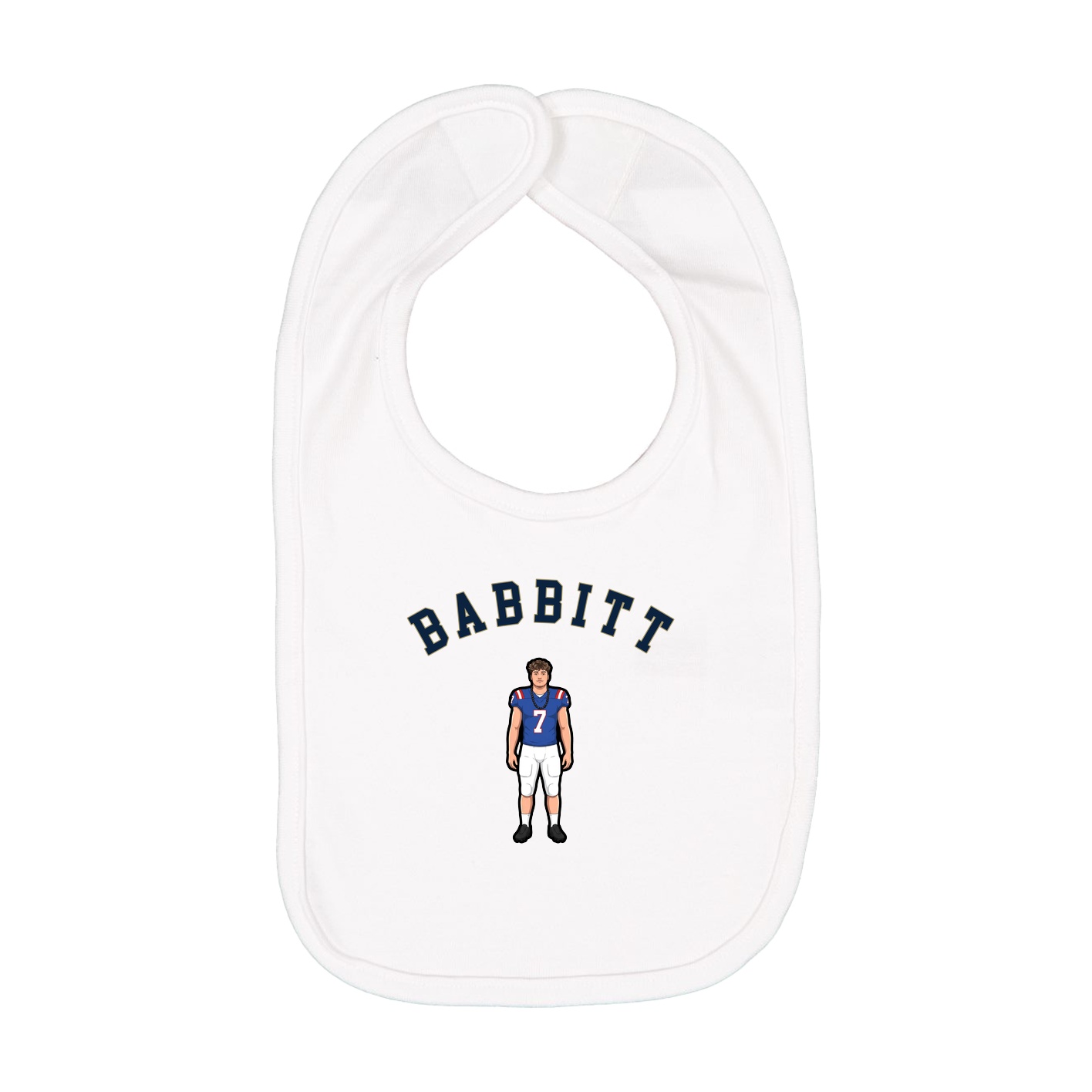 Infant Bib — Shirsey Arch in White