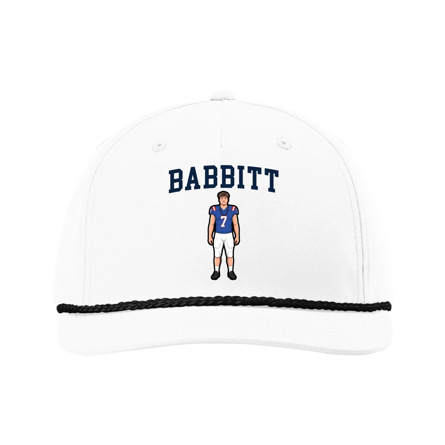 Five-Panel Classic Rope Cap — Shirsey in White
