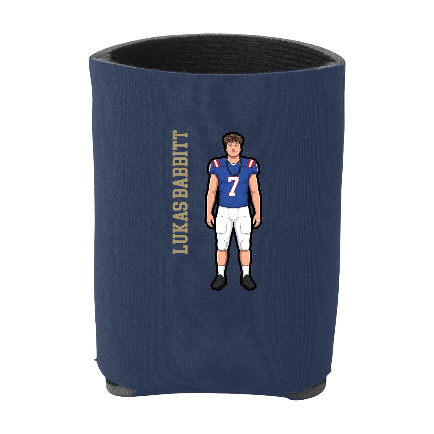 Can Holder — Name Vertical in Navy