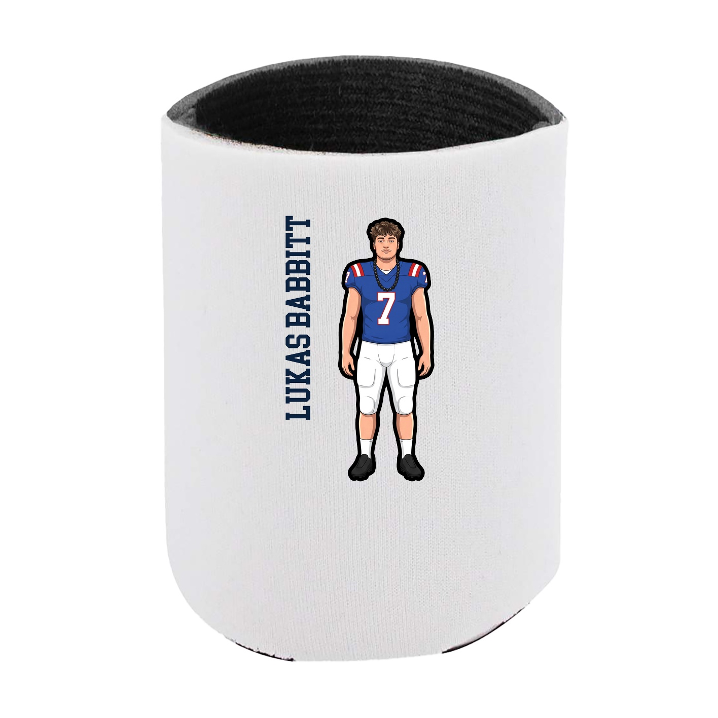 Can Holder — Name Vertical in White