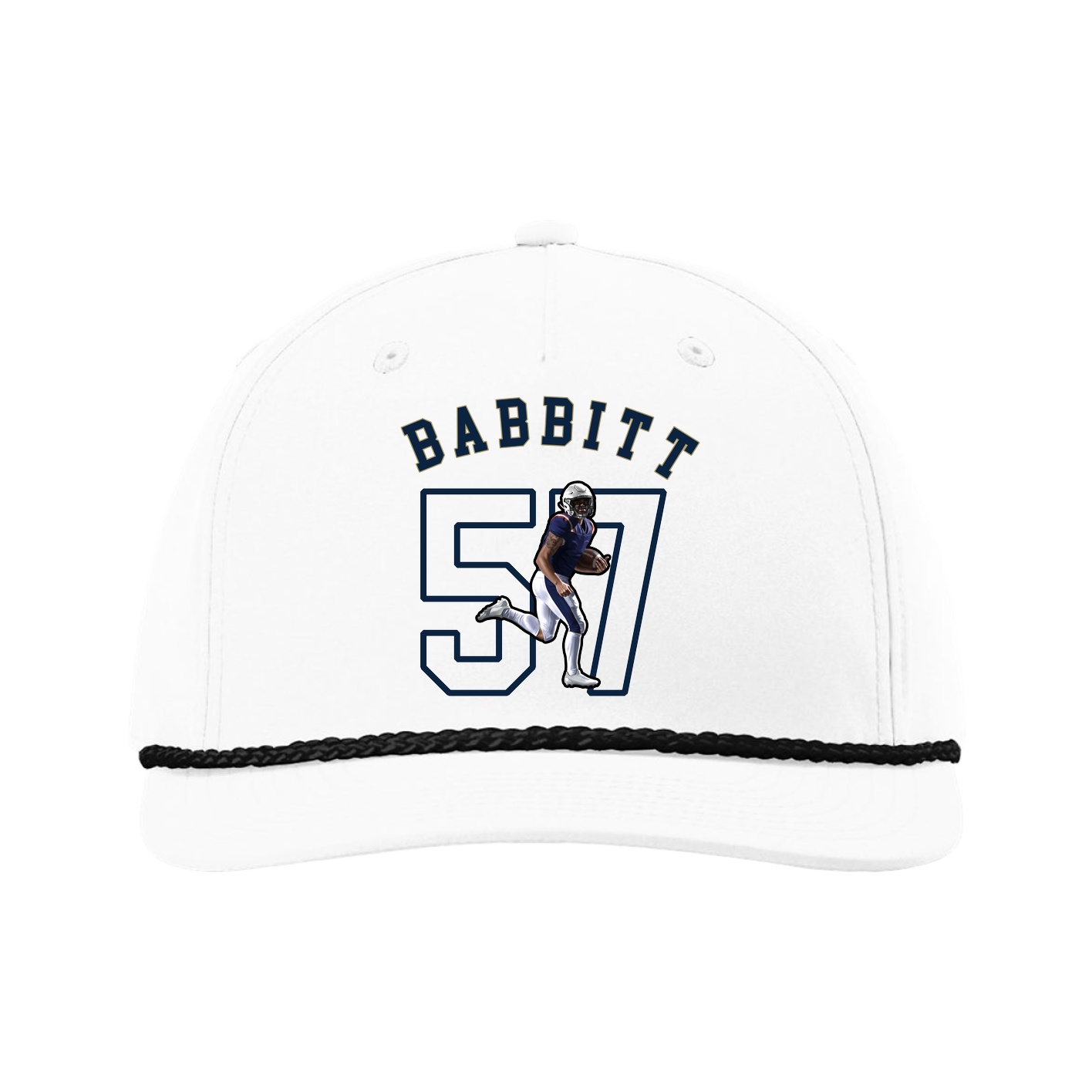 Five-Panel Classic Rope Cap — Shirsey Arch in White