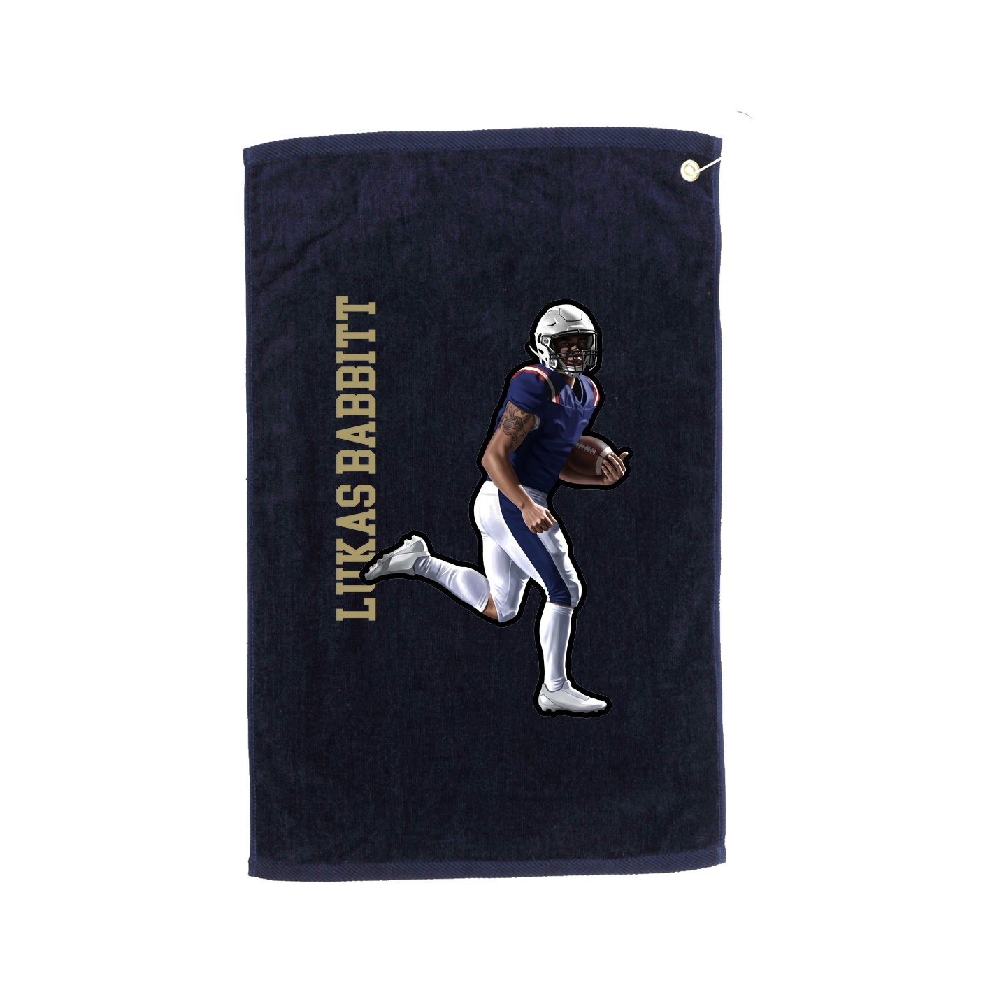Golf Towel — Name Vertical in Navy
