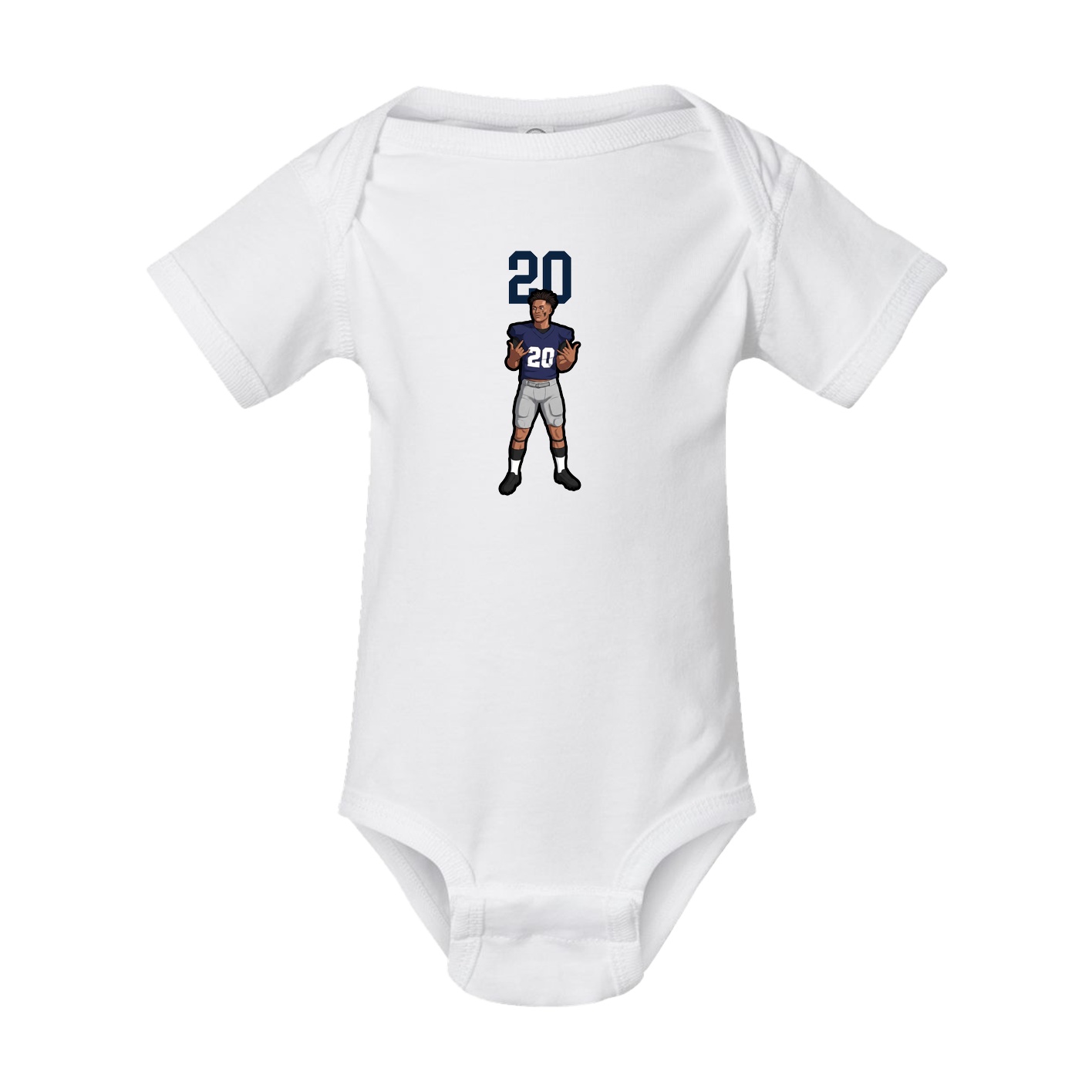 Baby Onesie — Number Top in White