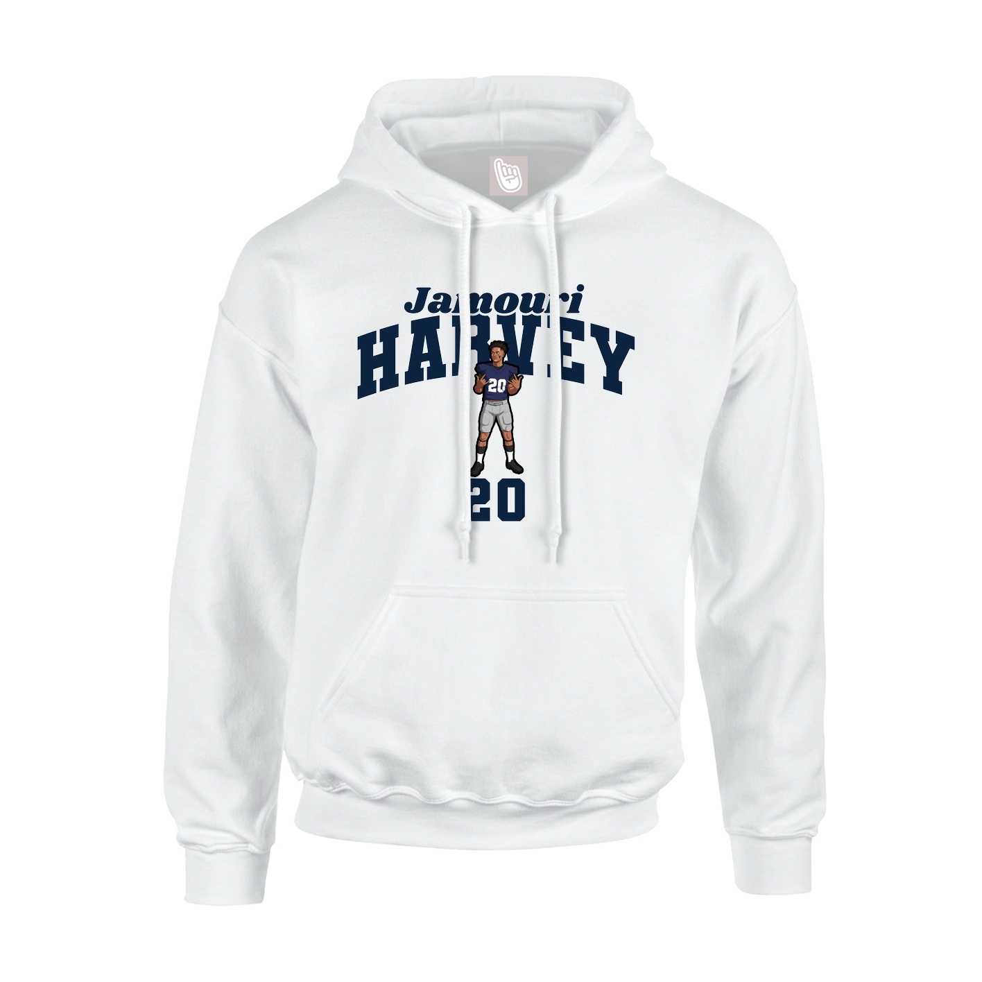 Hoodie — Signature Arch in White