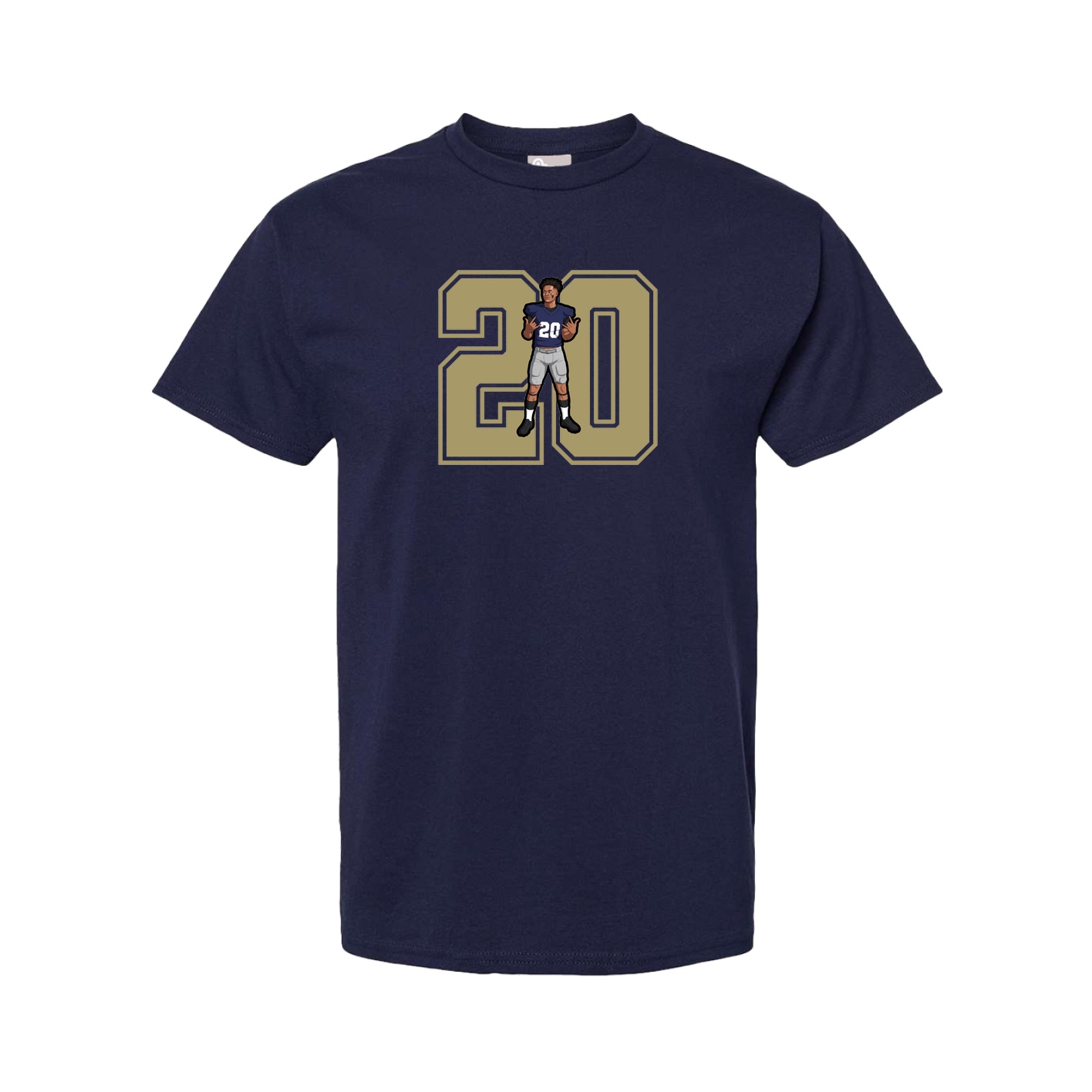 Youth Tee — Number in Navy