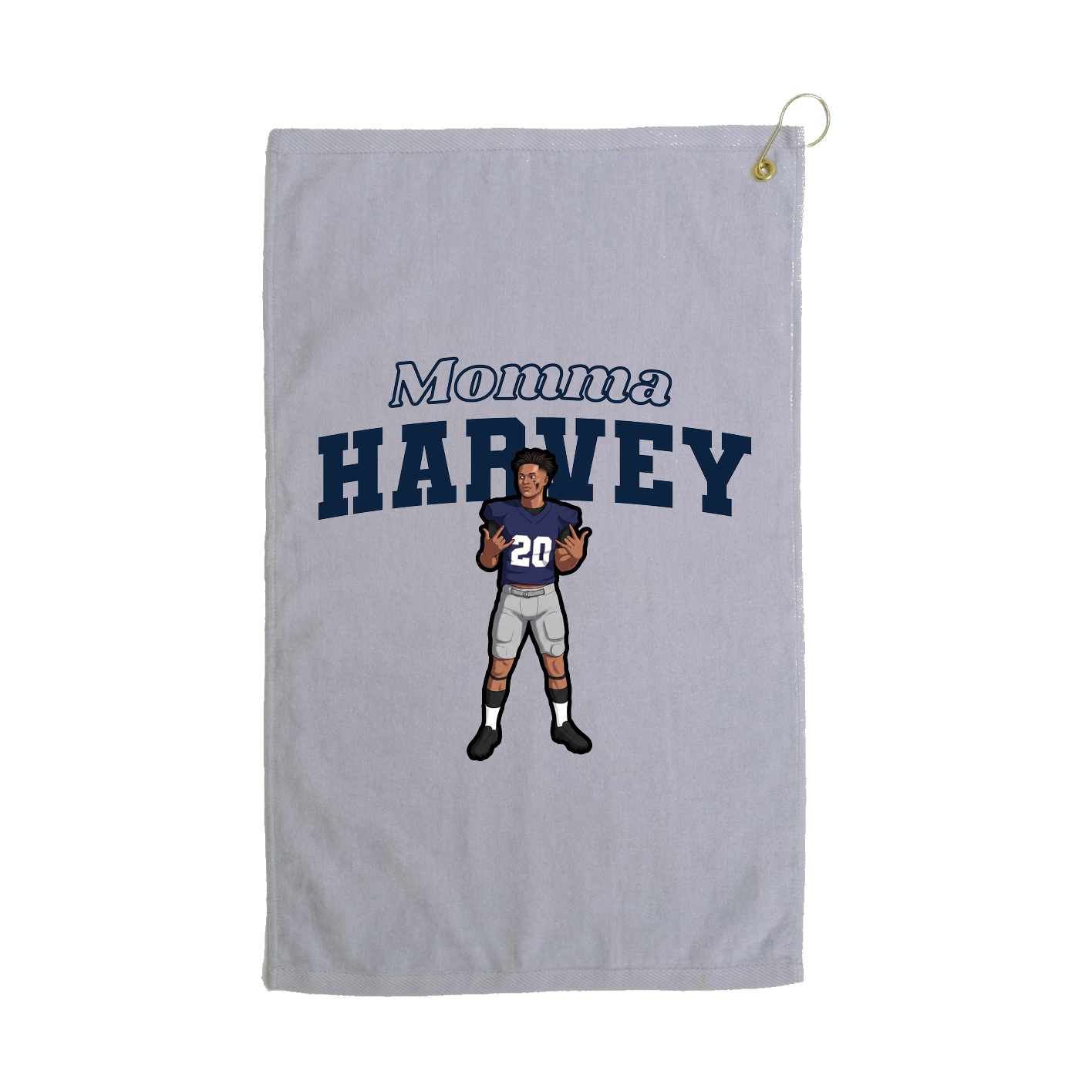 Golf Towel — Mothers Day Block in Grey