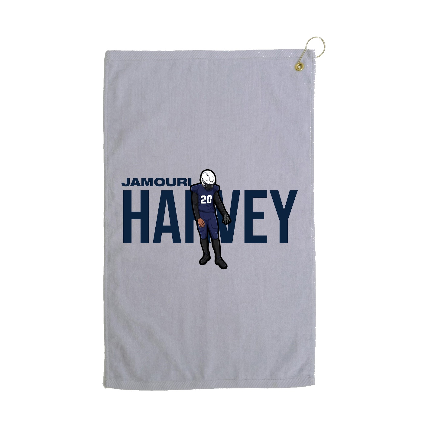 Golf Towel — Player Name in Grey