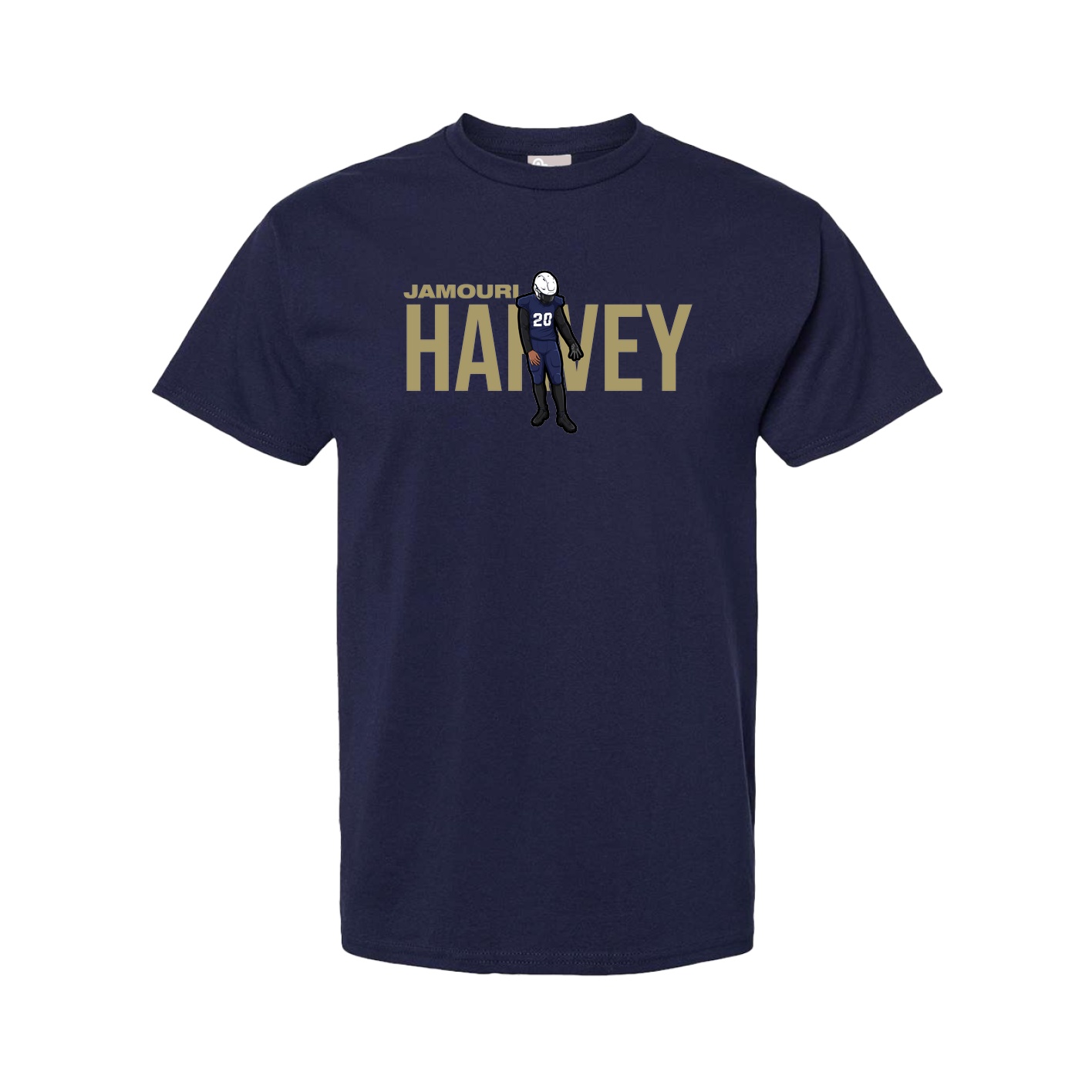 Youth Tee — Player Name in Navy