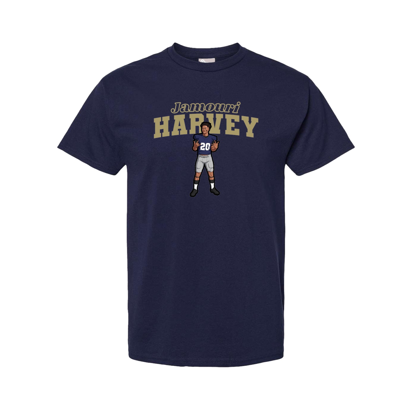 Youth Tee — Name Arch in Navy