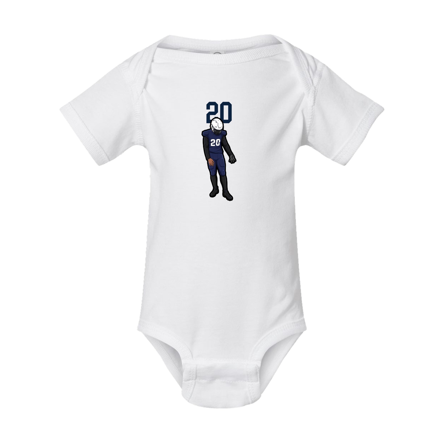 Baby Onesie — Number Top in White