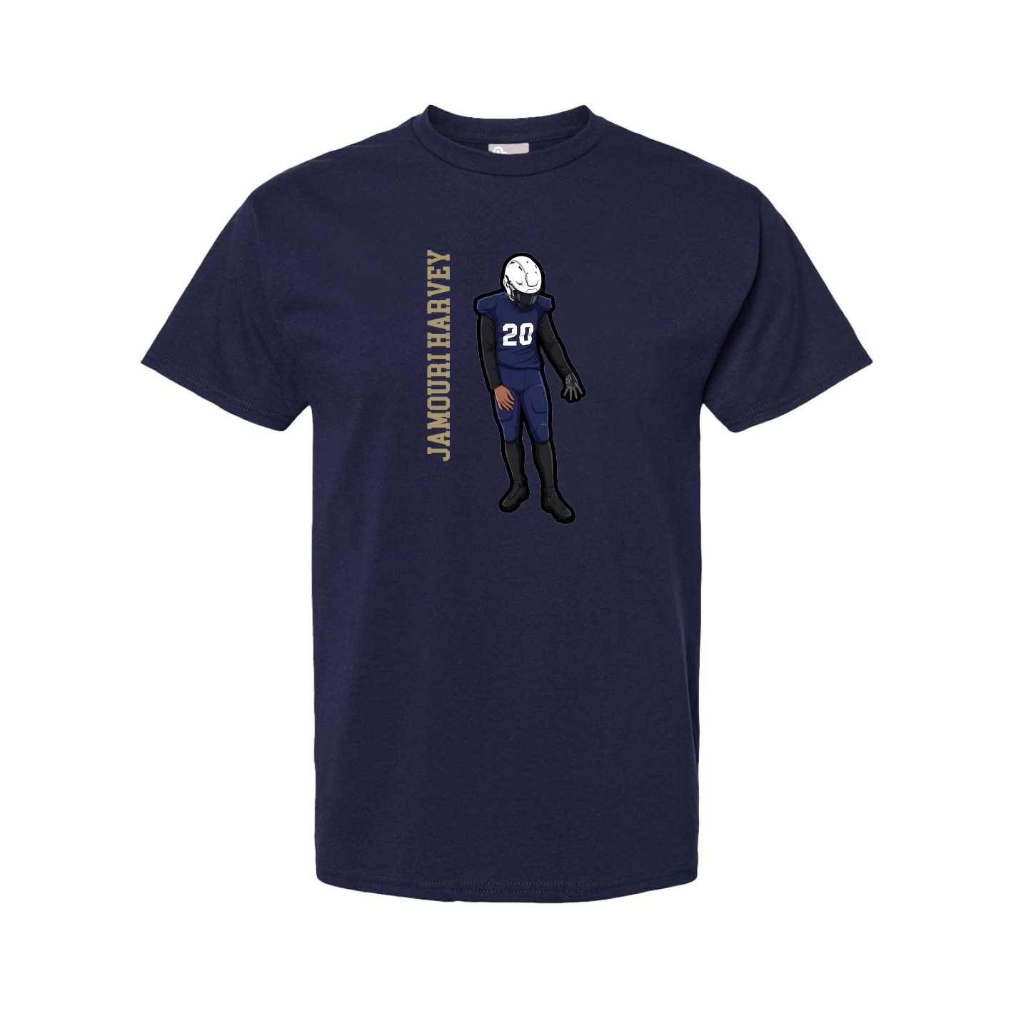 Tee — Name Vertical in Navy
