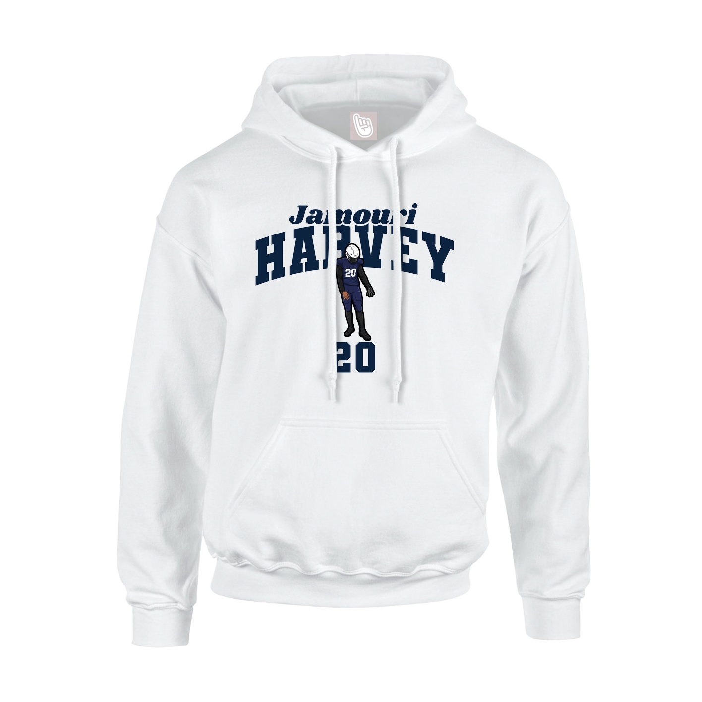 Hoodie — Signature Arch in White