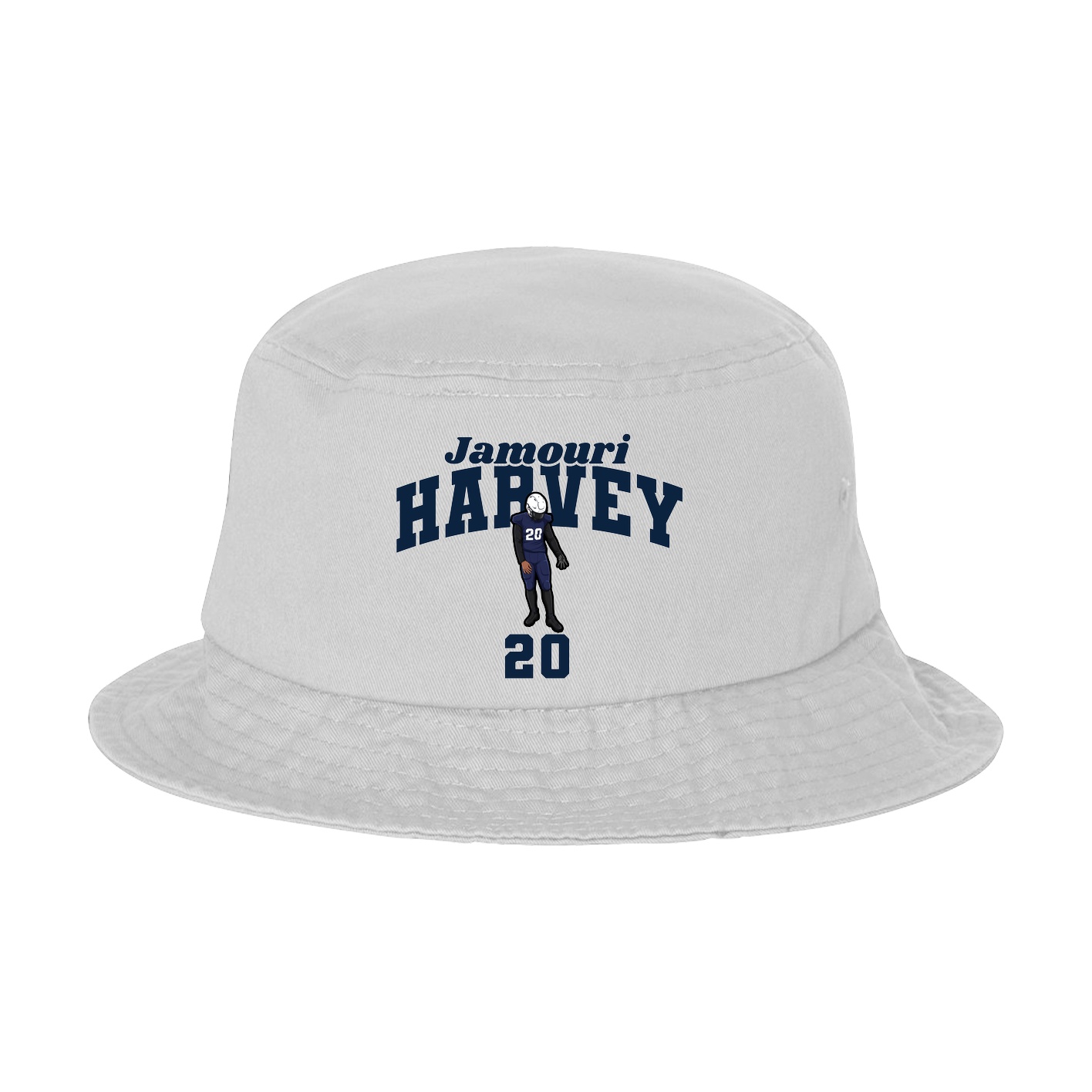 Bucket Cap — Signature Arch in White