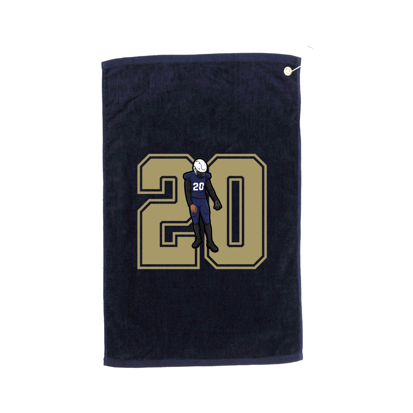 Golf Towel — Number in Navy