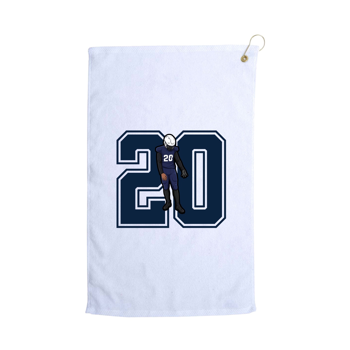 Golf Towel — Number in White